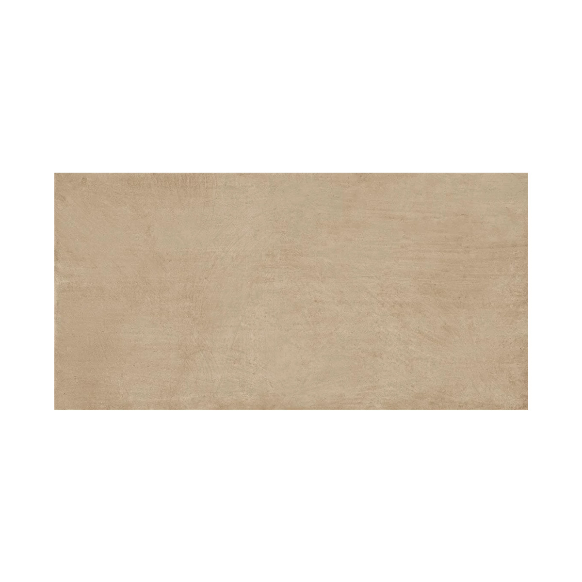 A rectangular Boho - Earth tile in a beige tone, featuring a subtle, slightly textured surface, displayed against a plain white background.