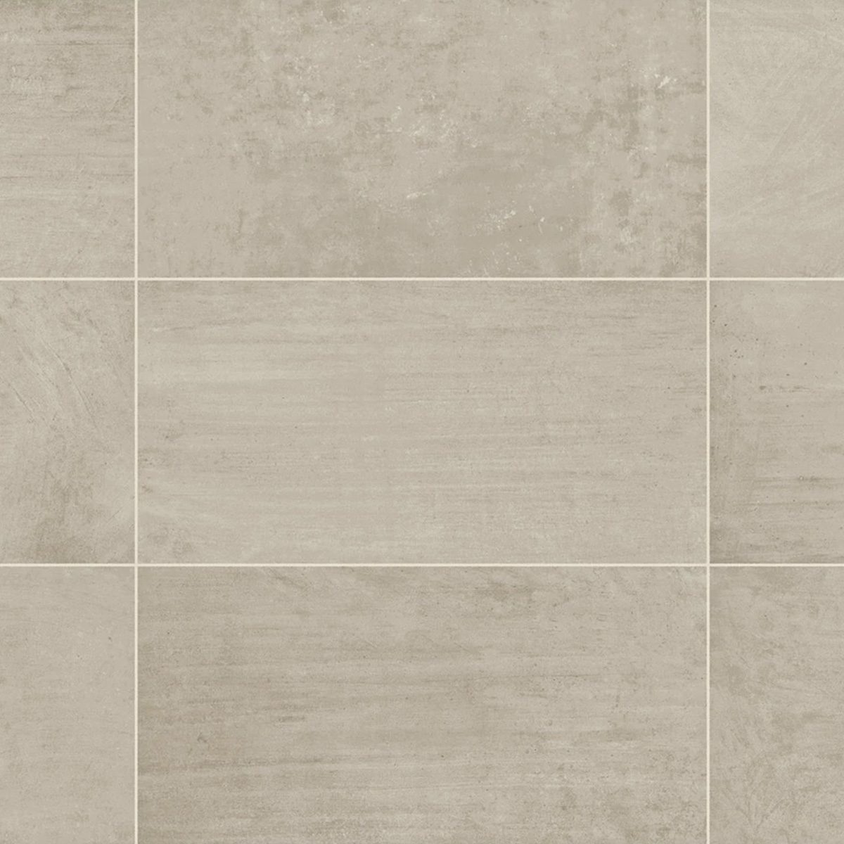 Boho - Fog ceramic tiles in a beige shade feature a matte, slightly textured surface with subtle linear patterns. These rectangular tiles are arranged in a grid and separated by light grout lines.