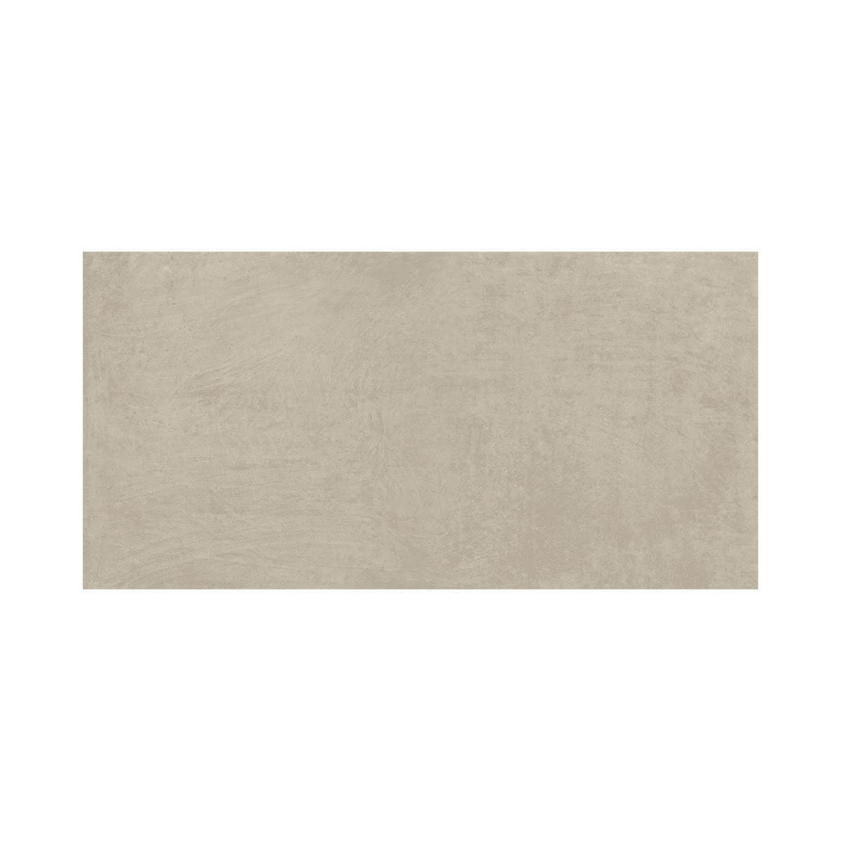 A rectangular Boho - Fog tile in beige, featuring a smooth, slightly textured surface with subtle color variations, displayed against a plain white background.