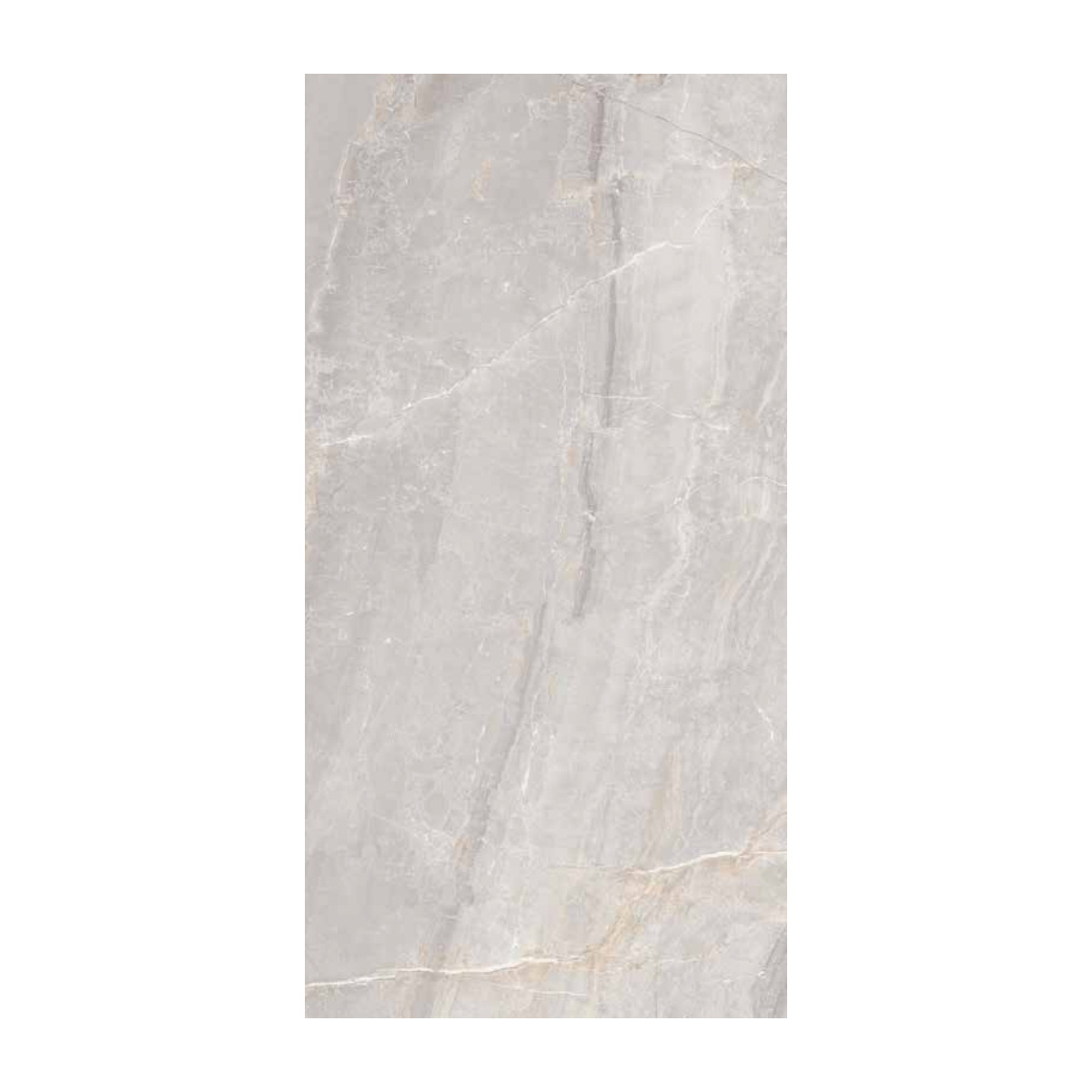 Charme - Pearl is a rectangular tile with a light gray marble pattern, featuring subtle white and beige veining throughout the surface.