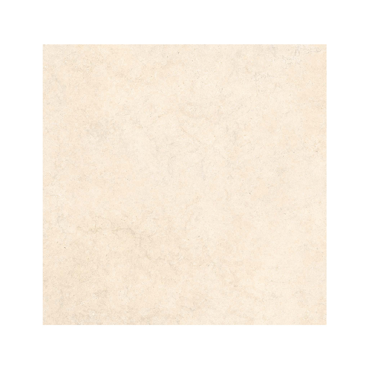 The Lutezia - Beige is a square tile featuring a subtle marbled texture on an off-white background. Its smooth, lightly speckled surface makes it suitable for use on floors or walls.