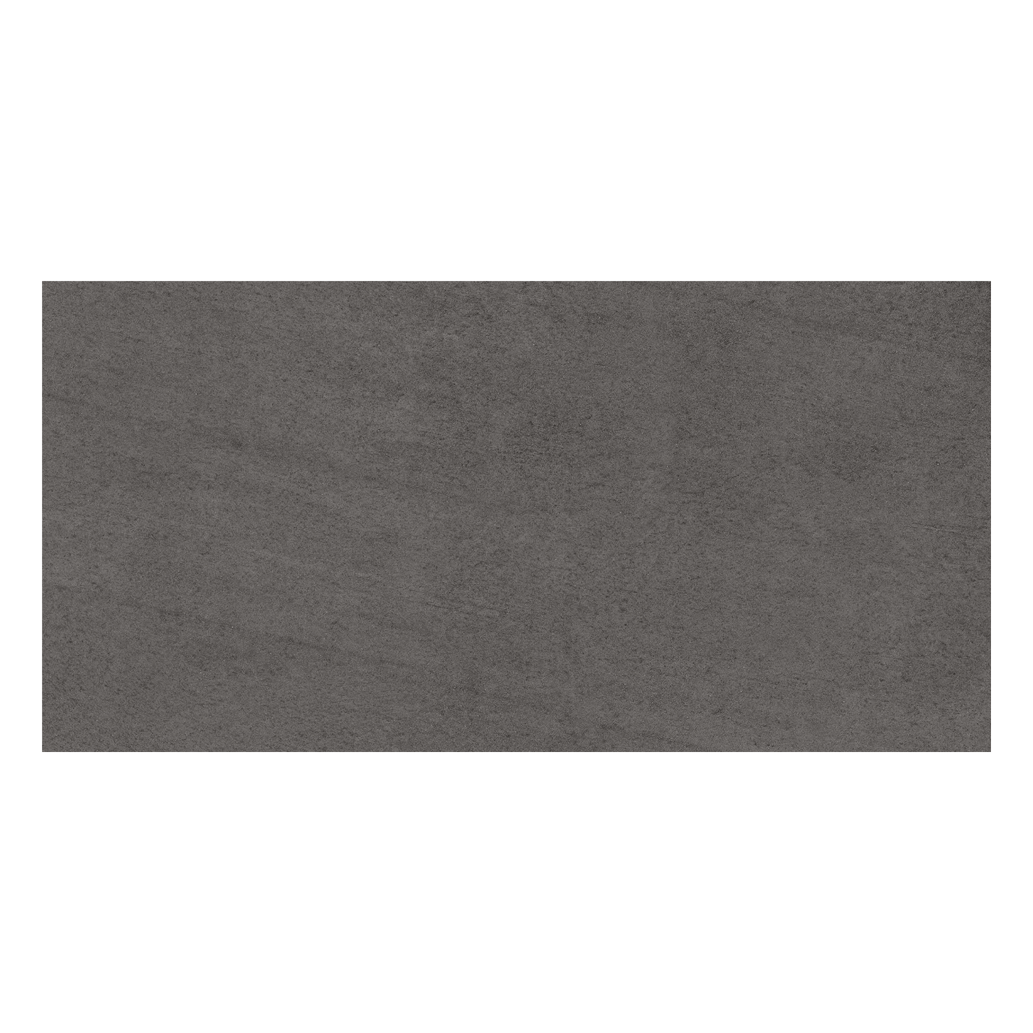 A rectangular Basaltina Volcano tile featuring a dark gray, textured finish reminiscent of concrete, displayed against a plain white background.