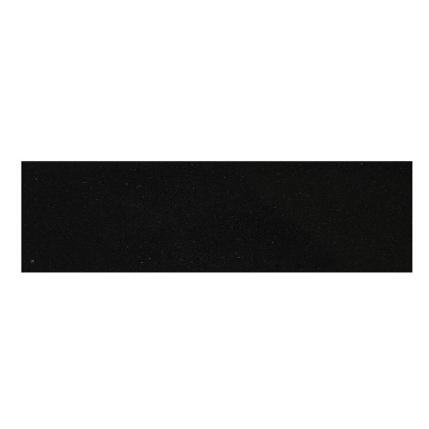 A rectangular black bench with a smooth texture, shown against a white background.