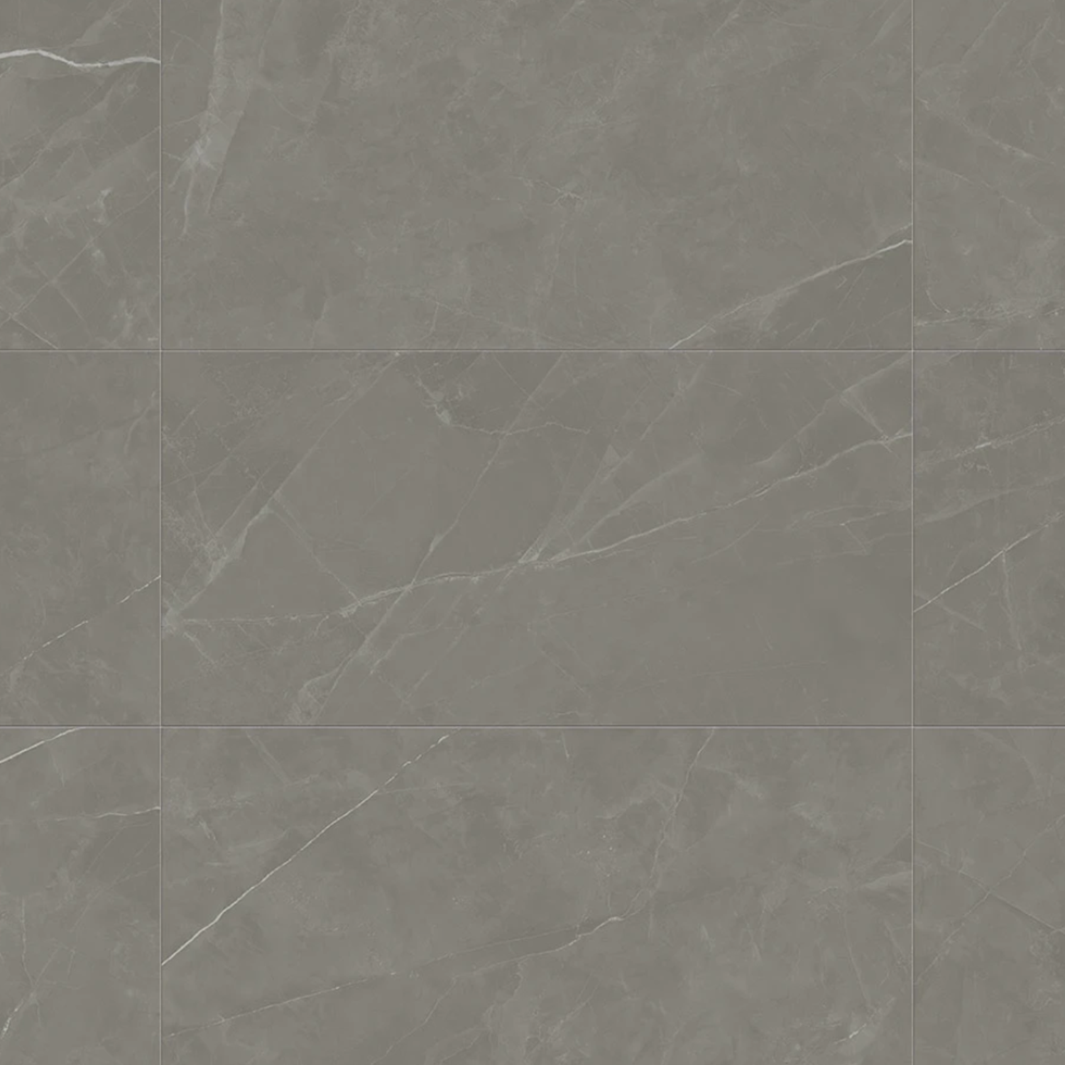 Beyond Calacatta - Gray tiles feature a smooth, polished surface with gray marble tones and striking white veining, arranged in a grid pattern for a modern and elegant appearance.