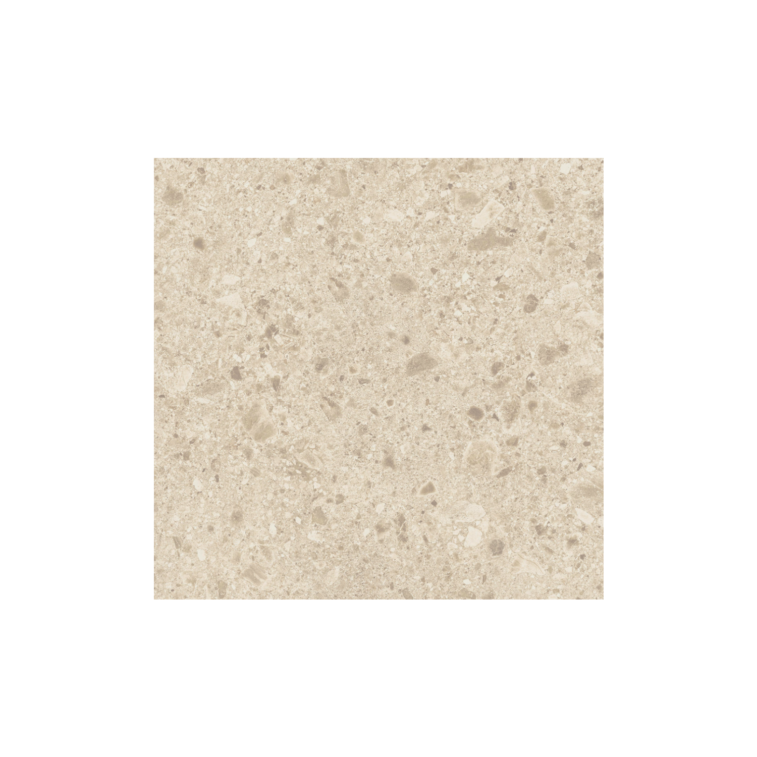 Boost Mix - Ivory: A square, ivory-toned stone tile featuring a natural, speckled pattern, displayed on a white background.