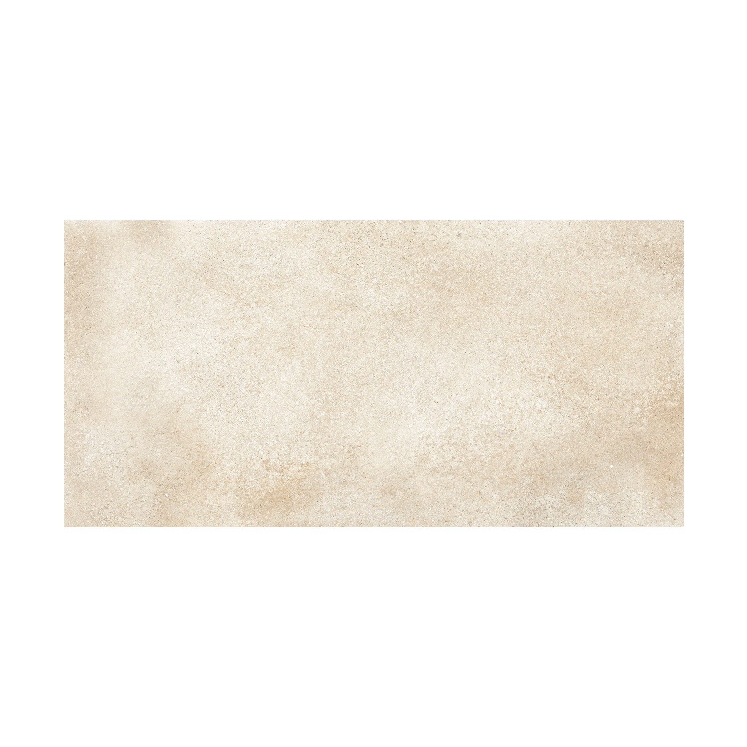 A rectangular beige tile named "Brooklyn - Cemento Sand" featuring a slightly textured, speckled surface with subtle color variations, displayed against a white background.