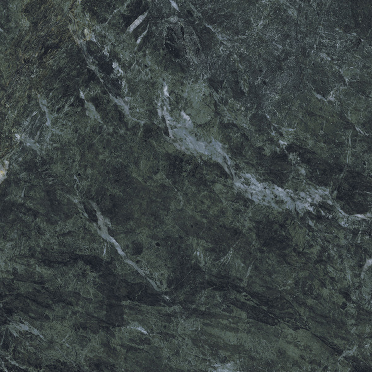 Classic Boutique - Alpine Verde features a dark green marble surface accented by irregular white and light gray veins, creating an elegant natural stone texture pattern.
