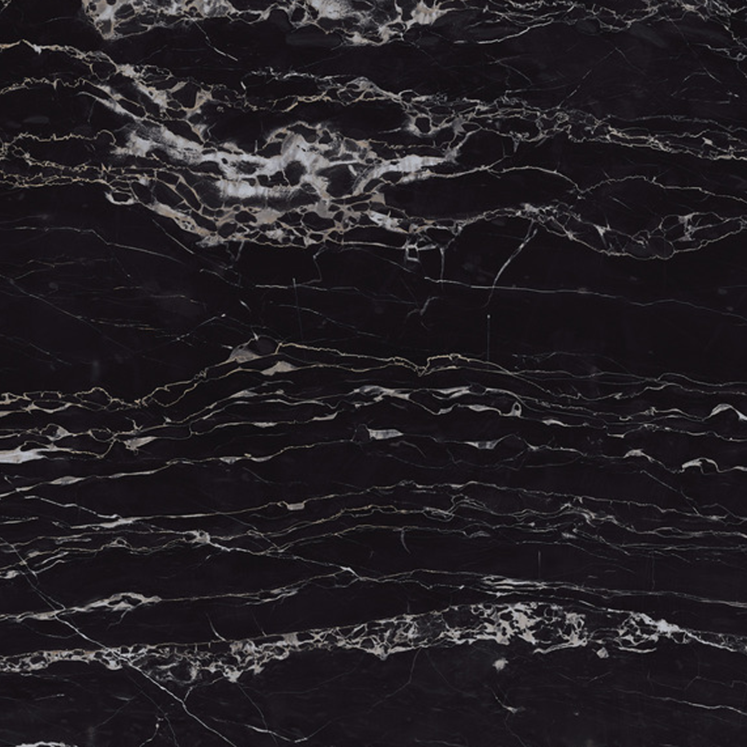 Classic Boutique - Regalia Nero features a black marble surface adorned with white and light gray veining patterns that run horizontally across the stone, imparting a dramatic and elegant texture.