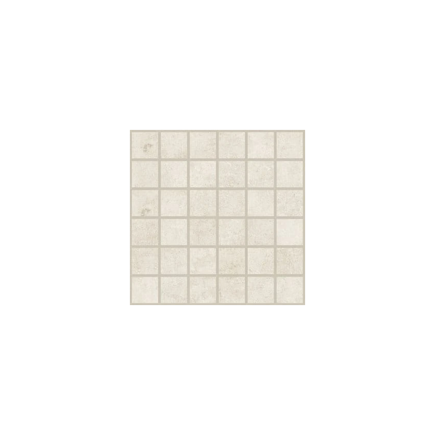 A square tile from the Cove - Breeze collection, featuring a grid pattern of small, light beige squares separated by thin, slightly darker grout lines, set against a plain white background.