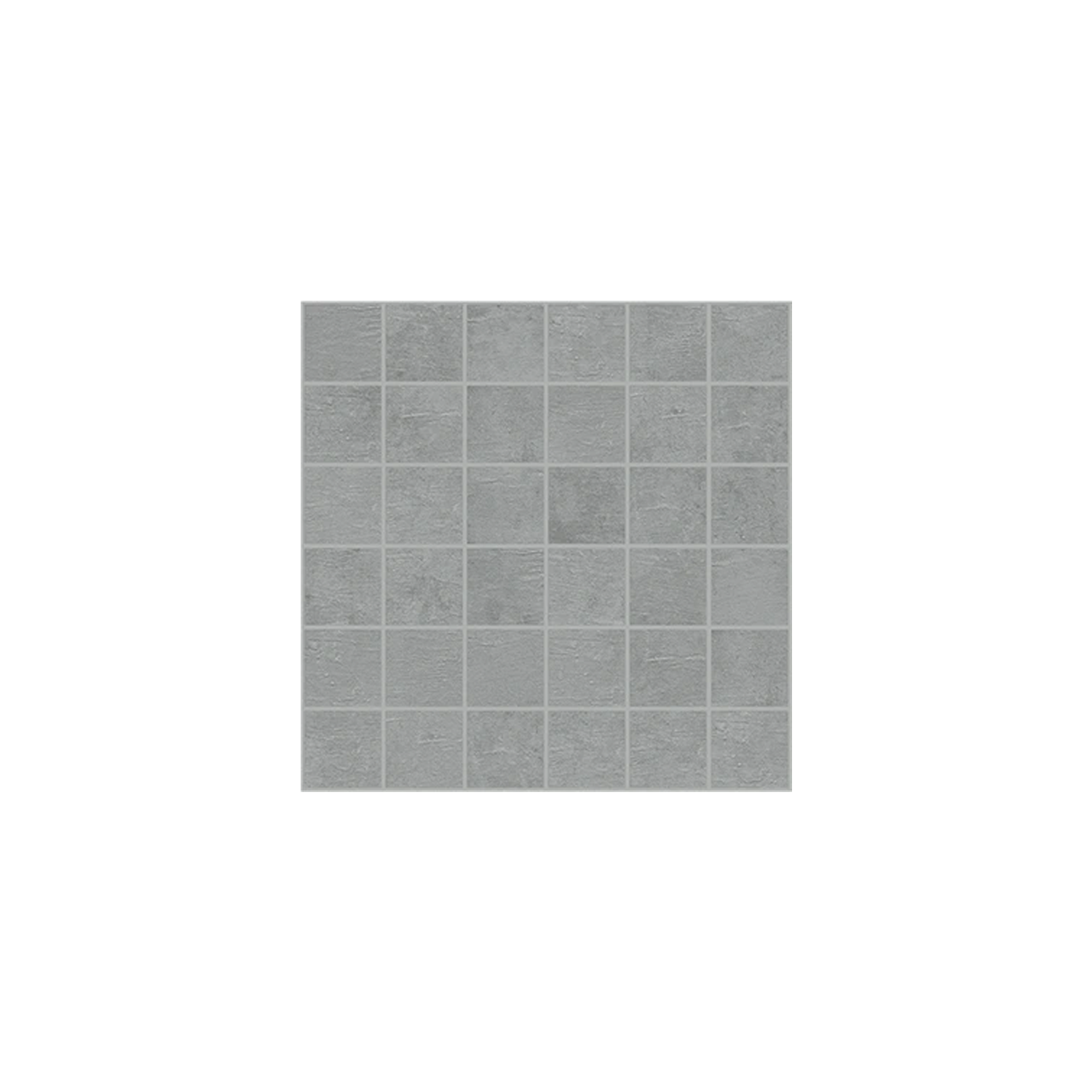 A square grid of small, gray Cove - Ocean tiles with a textured surface, arranged evenly in rows and columns on a white background.