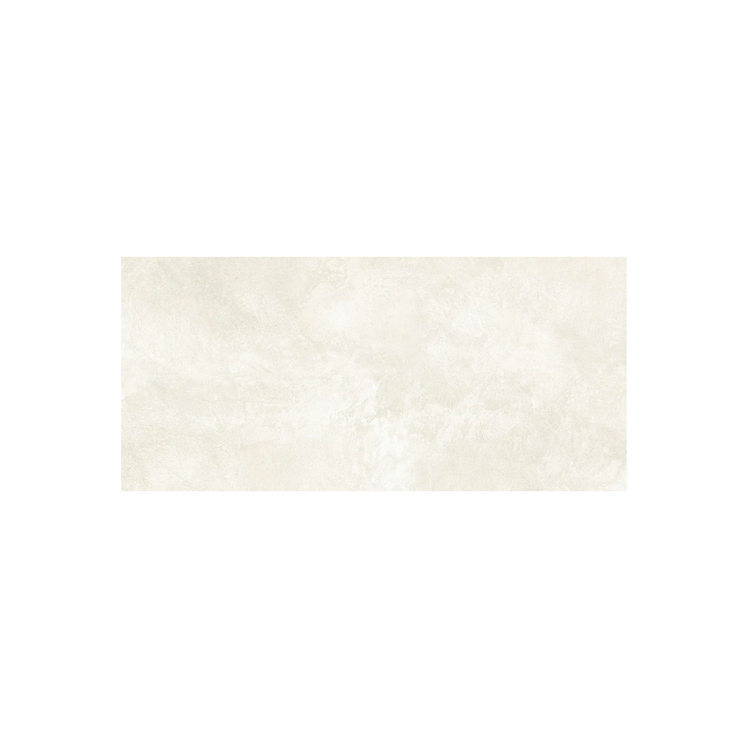 A rectangular Cove Terra - White tile featuring a subtle, light beige and cream marbled texture, displayed against a plain white background.