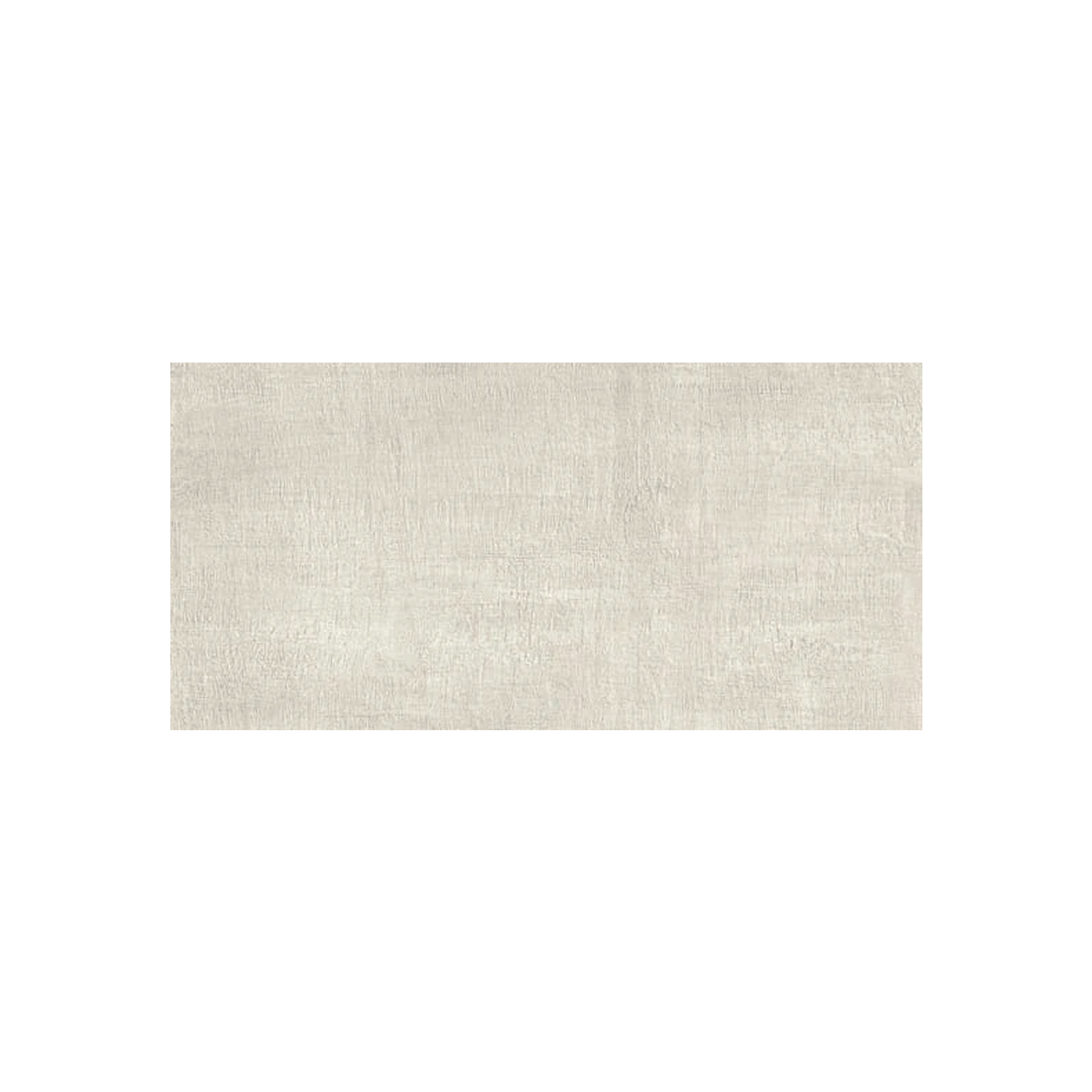 A rectangular white tile with a subtle textured pattern from the Fray - Metal White collection, displayed against a plain white background.