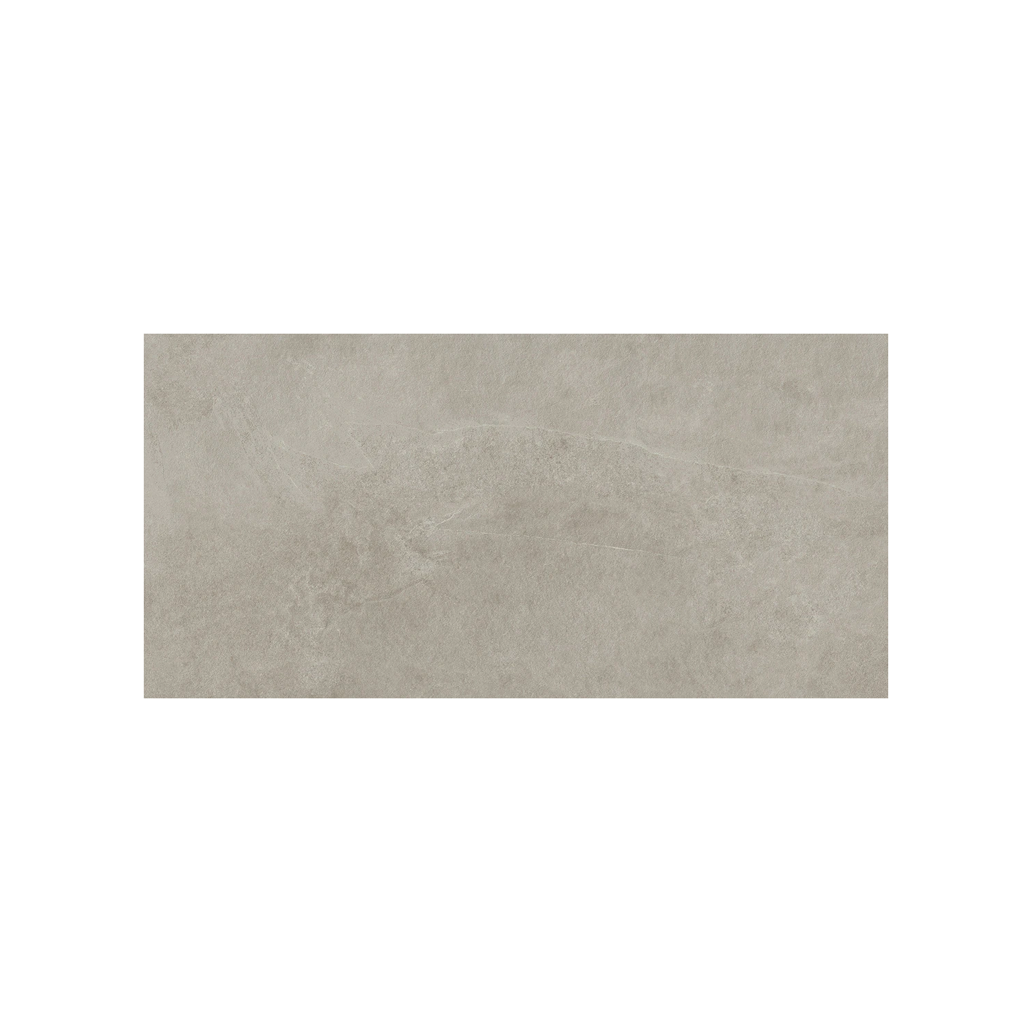 A rectangular Hero - Silver tile with a subtle, natural stone texture and slight color variations across its gray surface, displayed against a white background.