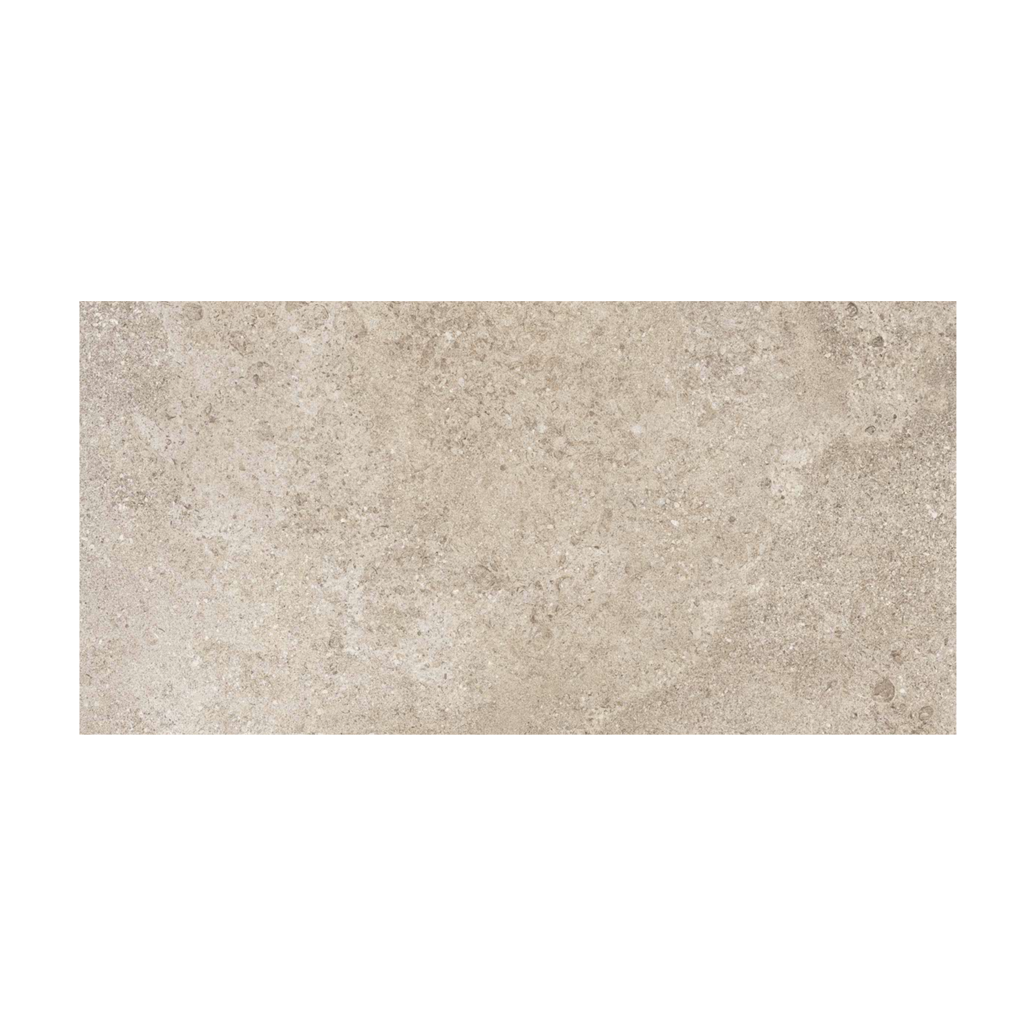 Rectangular Ikonite - Walnut tile in beige, showcasing a natural stone texture with subtle color variations and small speckles across the surface. The tile has straight edges and offers a neutral, earthy appearance.