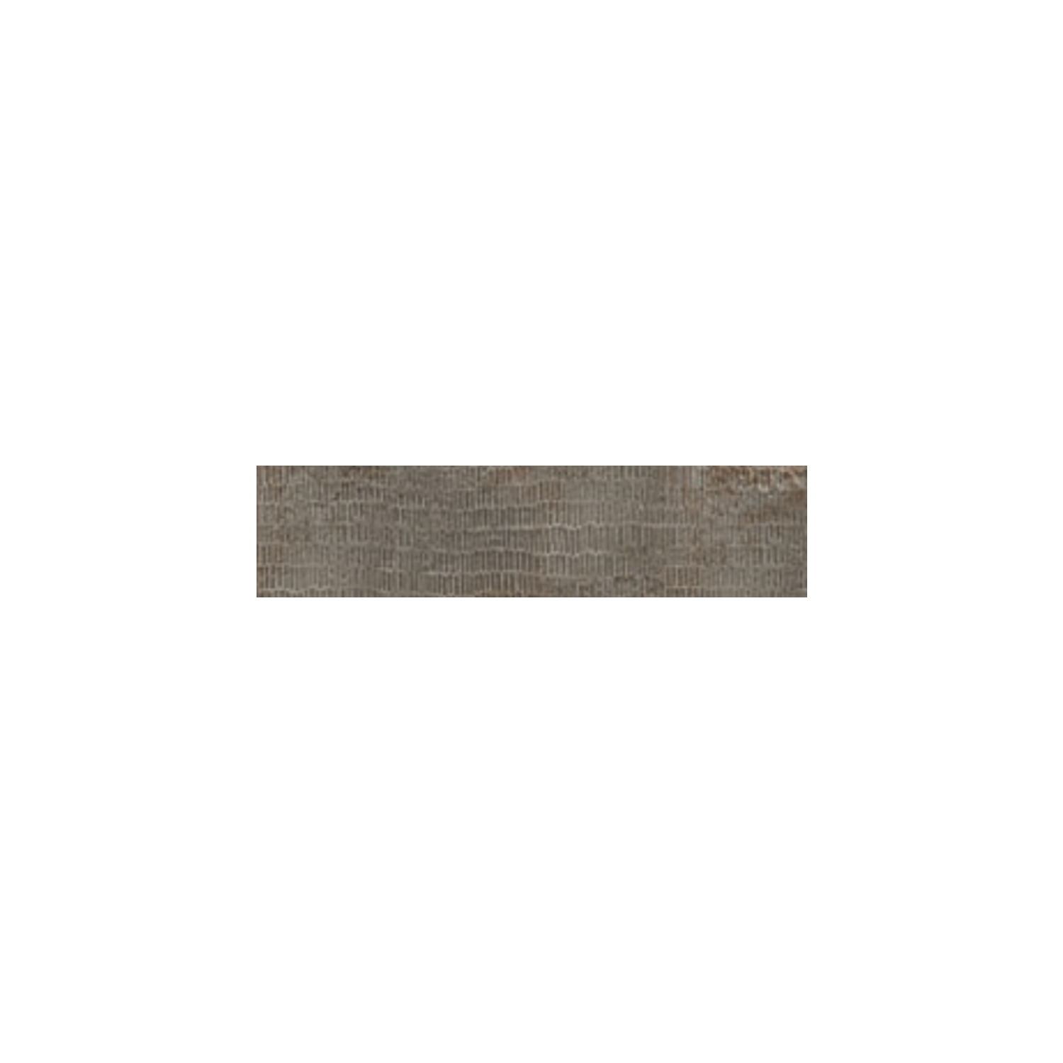 A rectangular strip of Inciso - Pebble, a gray, textured material with a subtle, uneven pattern, centered on a white background.