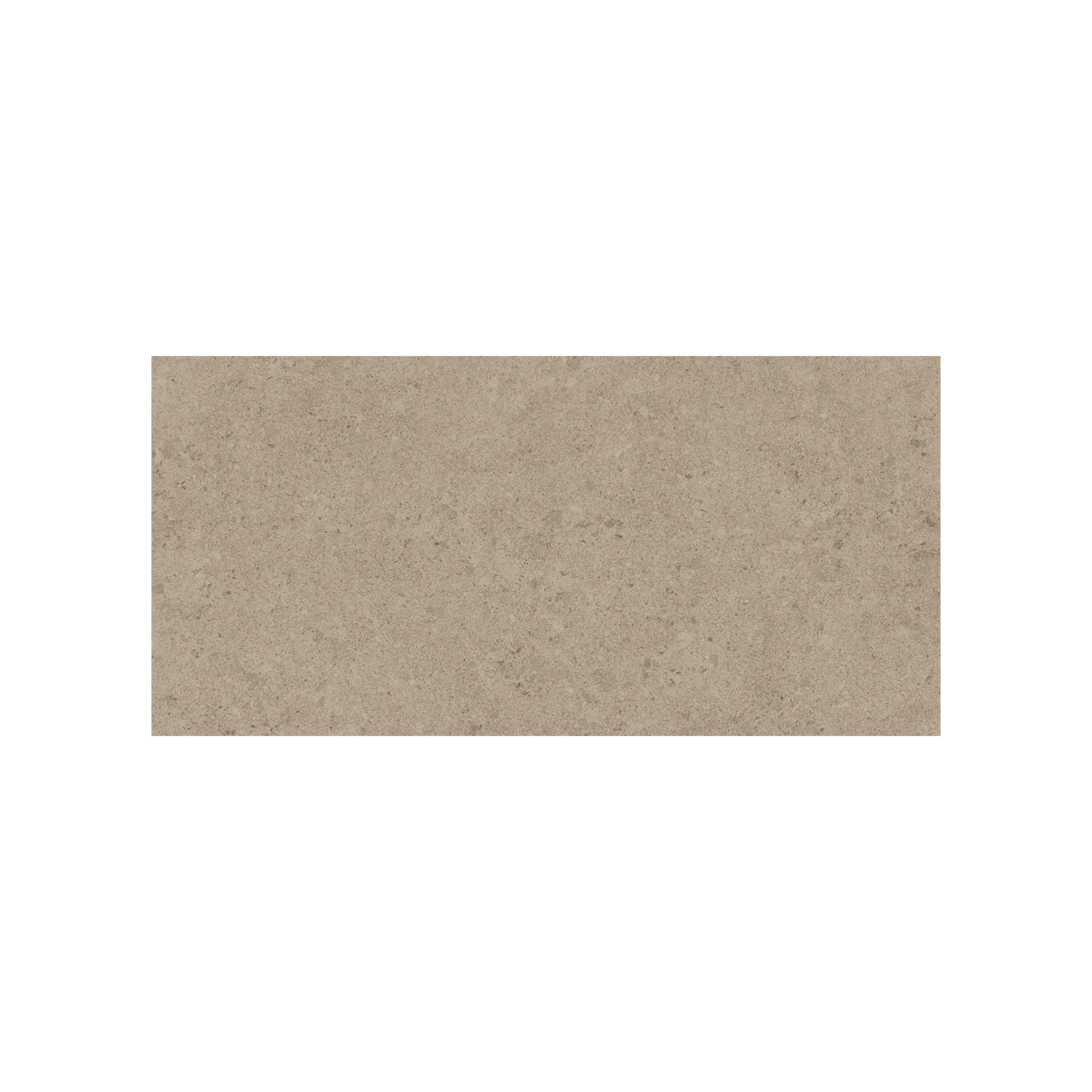 A rectangular tile in the shade "Clay" from the Legacy Limestone collection, featuring a subtle, speckled texture and displayed on a white background.