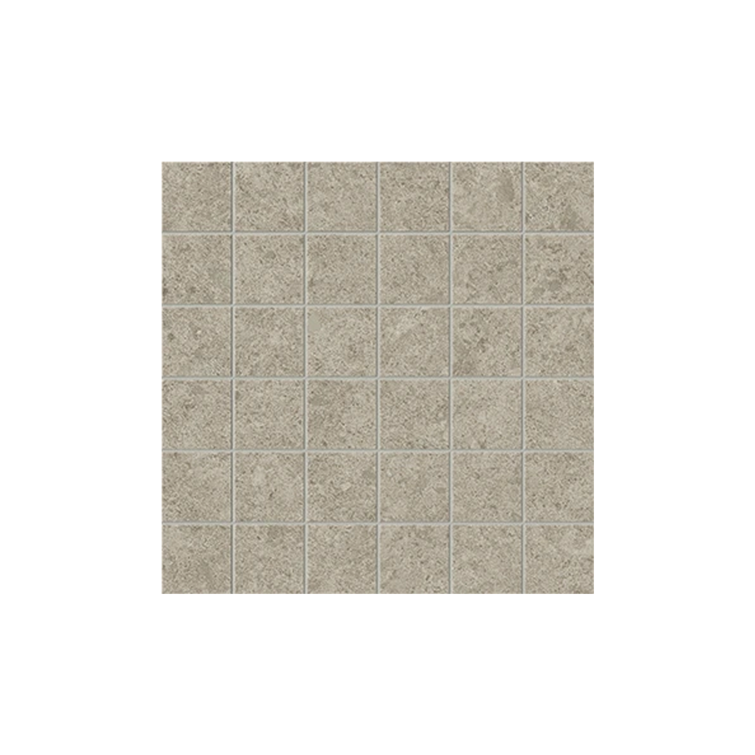 Legacy Limestone - Silver tile sheet featuring a grid of 36 textured silver tiles in a 6 by 6 arrangement on a white background.