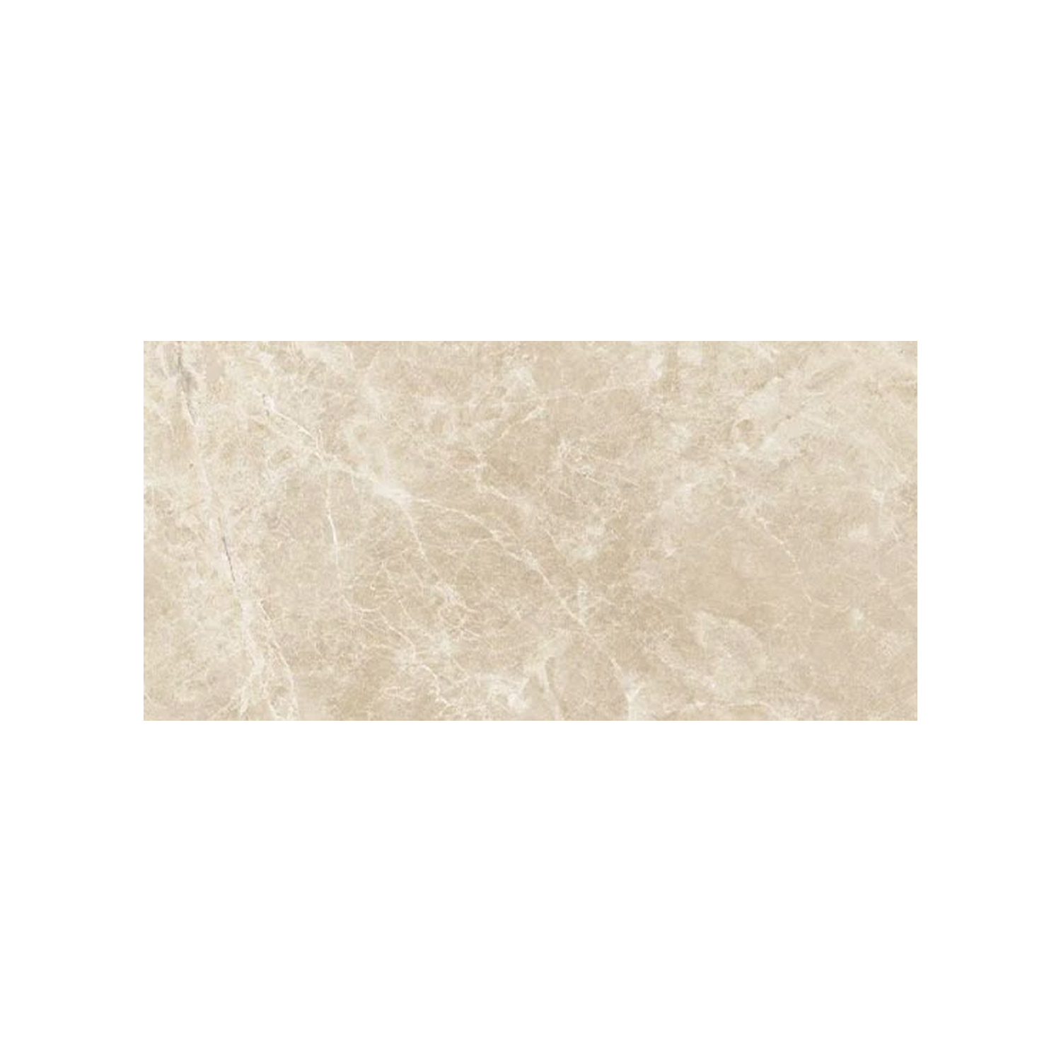 Liberty – Monument Cream features a beige marble tile with subtle white veining and a polished, glossy finish, showcasing natural stone patterns and slight color variations throughout.