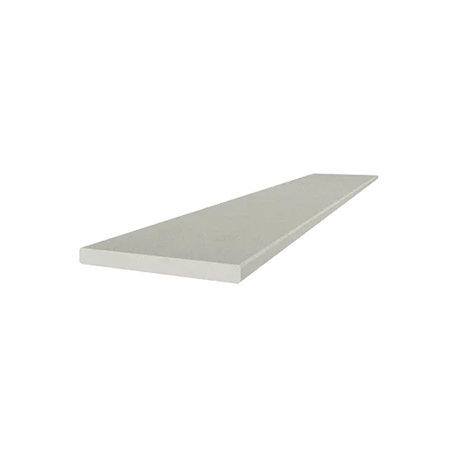 A long, rectangular Marmiline - Fog shelf in a light gray or off-white finish with clean, sharp edges, displayed against a plain white background.