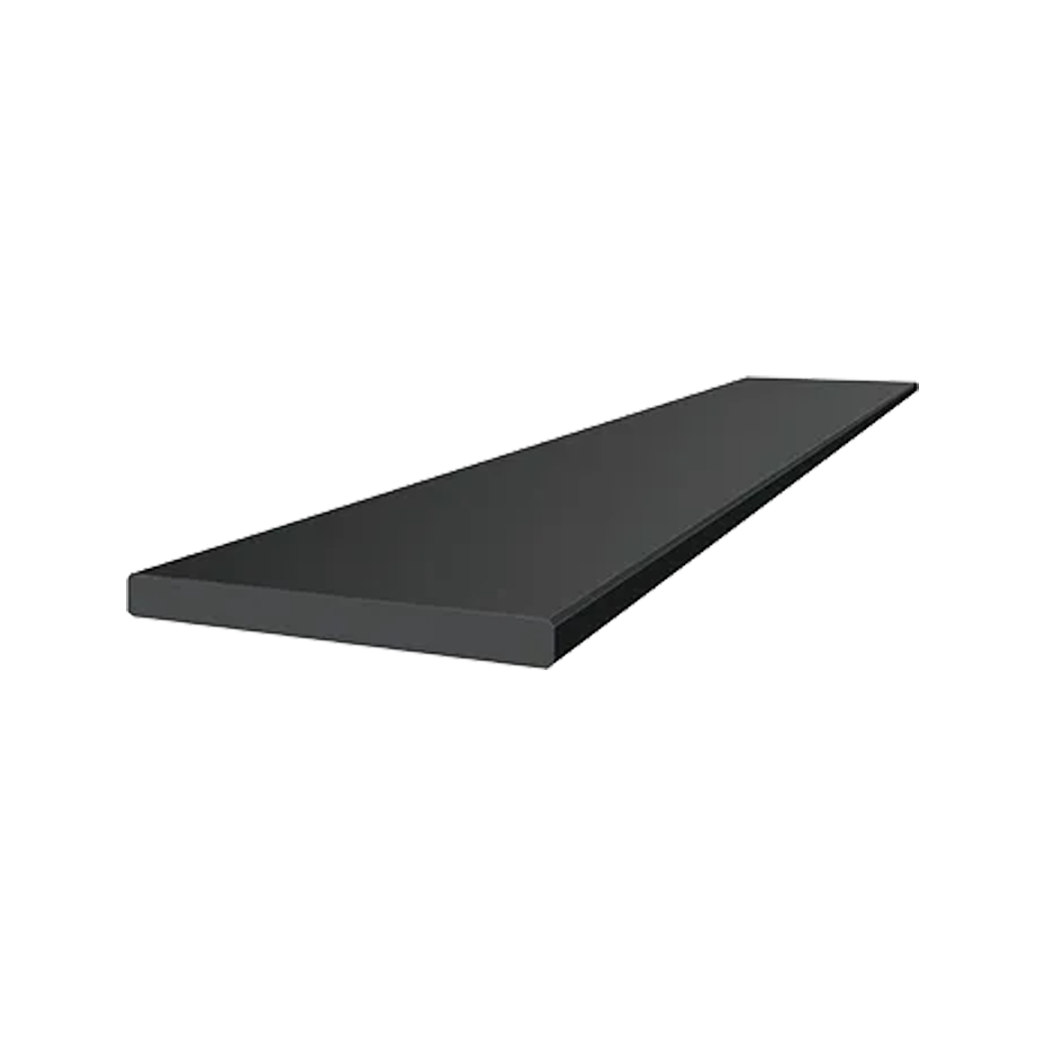 A Marmiline - Midnight rectangular shelf board in black, displayed at an angle against a white background.