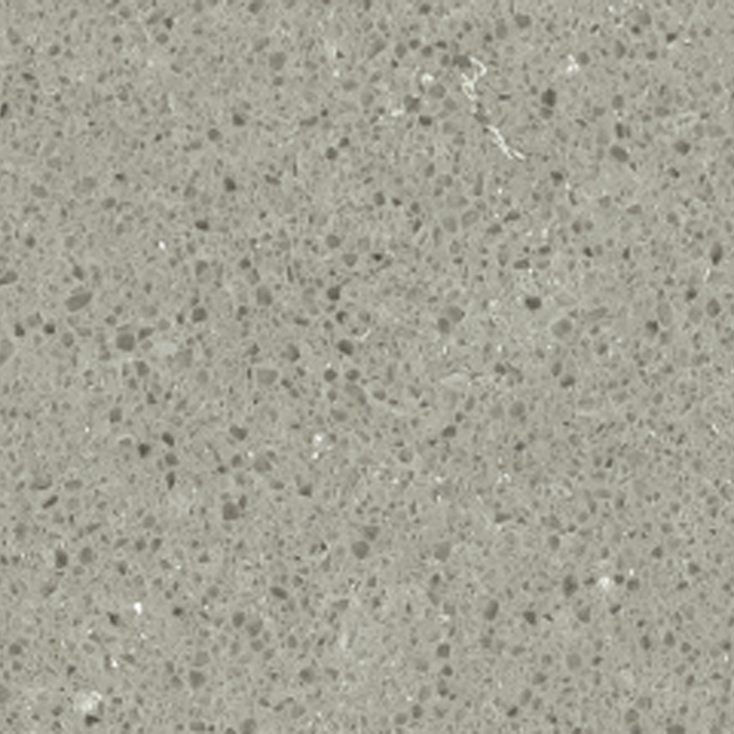 Marmiline - Fog features a light gray speckled stone surface with small, irregular flecks and a slightly rough texture, resembling quartz or granite countertop material.