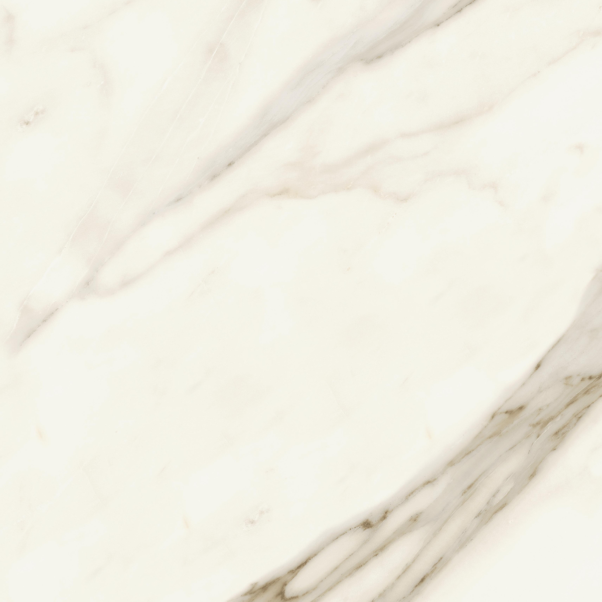White marble surface with subtle grey and beige veining, creating an elegant and smooth pattern.