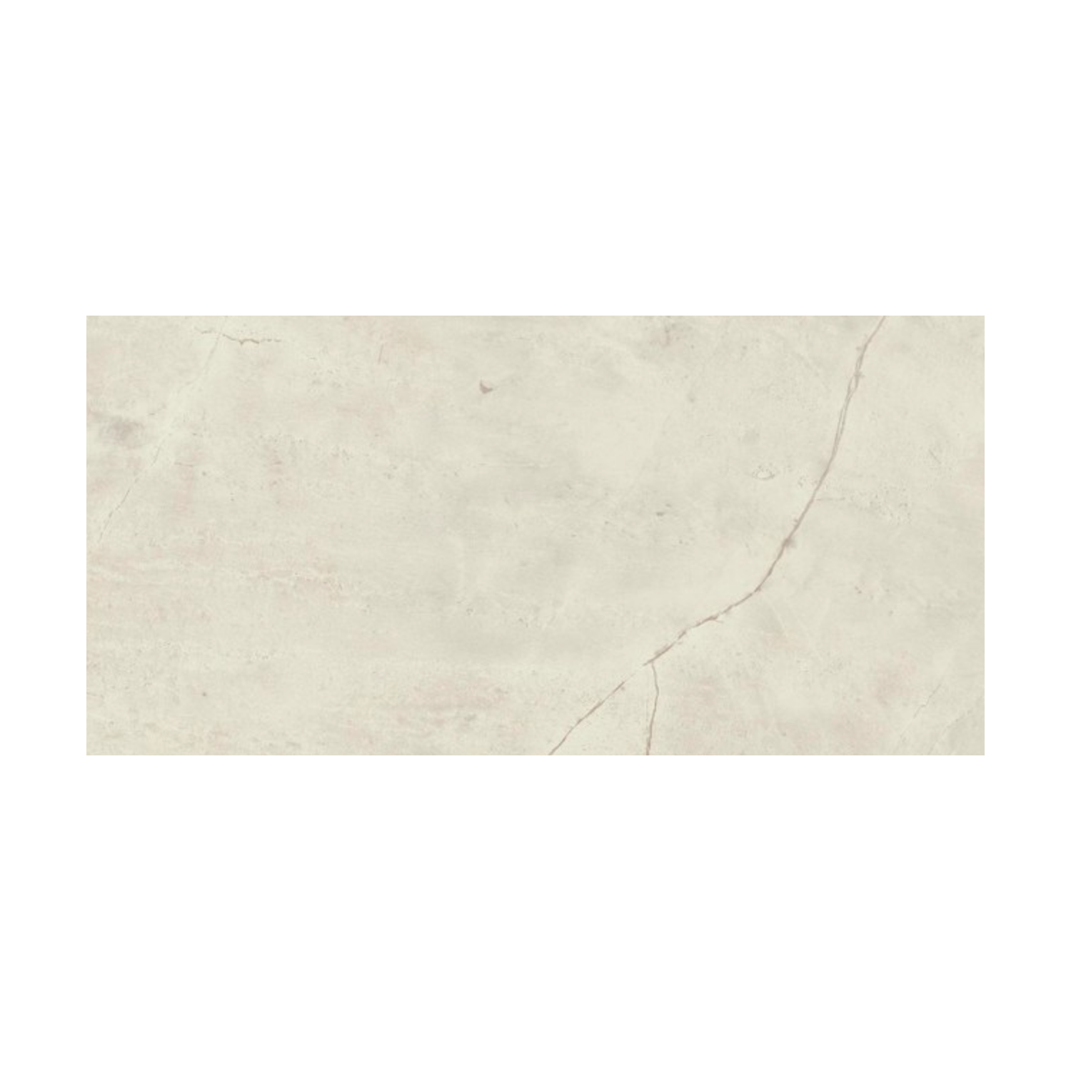 Marvel X - Calacatta Perla is a rectangular beige tile featuring a subtle, natural stone texture and a faint diagonal crack running across its surface.