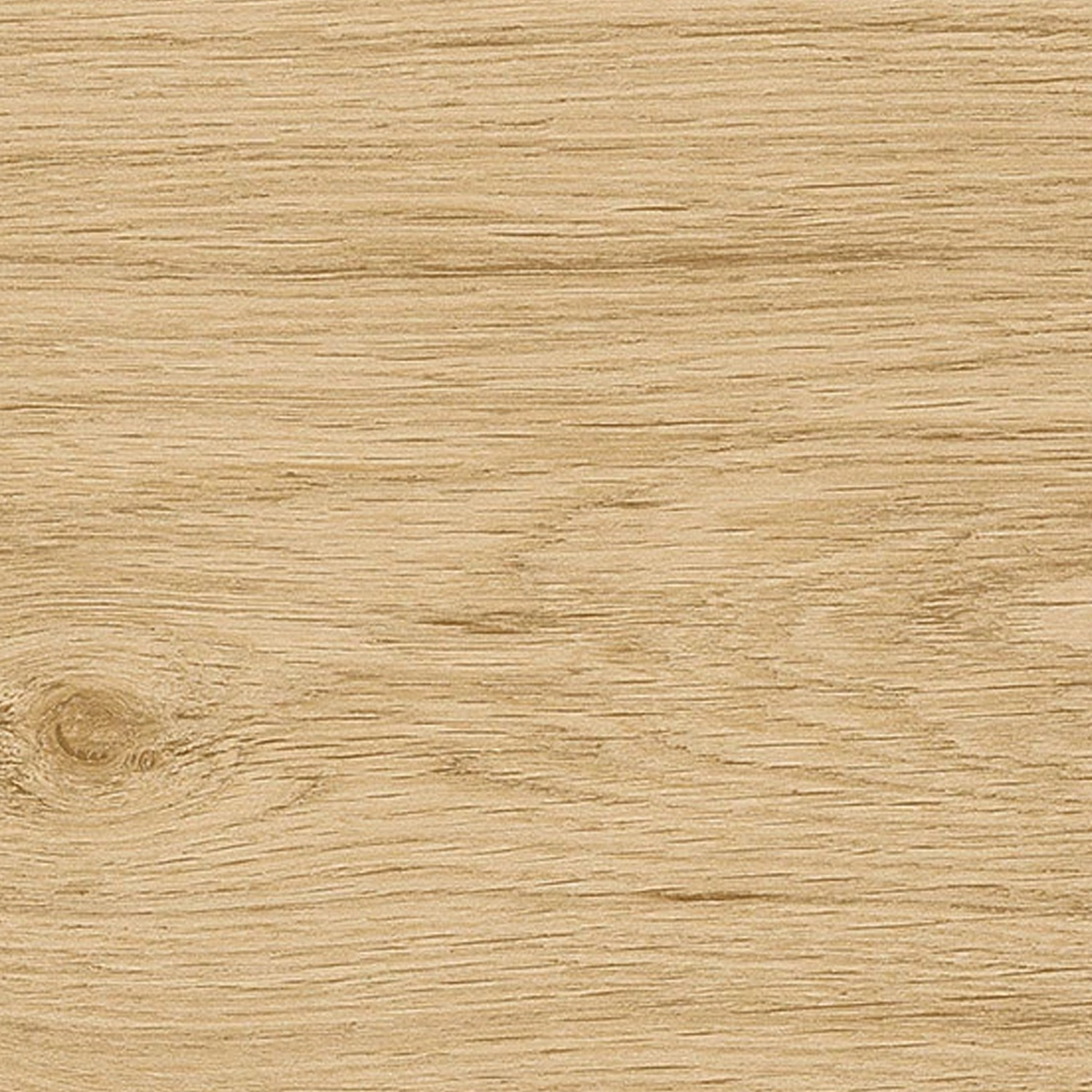A smooth, light-colored surface featuring the natural grain patterns and subtle knots characteristic of Memory Oak - Vanilla. The horizontal lines and soft, warm beige tones evoke the look of real oak, adding a natural elegance to any space.