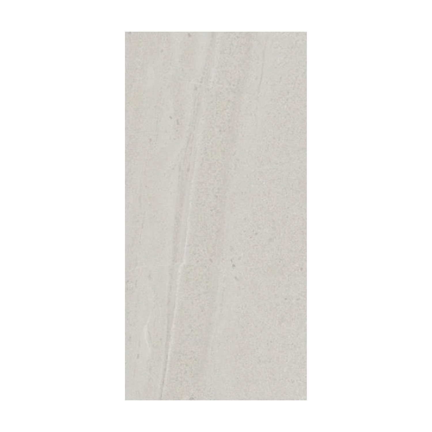A rectangular tile named Moonstone - Off-White, featuring a smooth, off-white surface with subtle, natural-looking veins and texture.