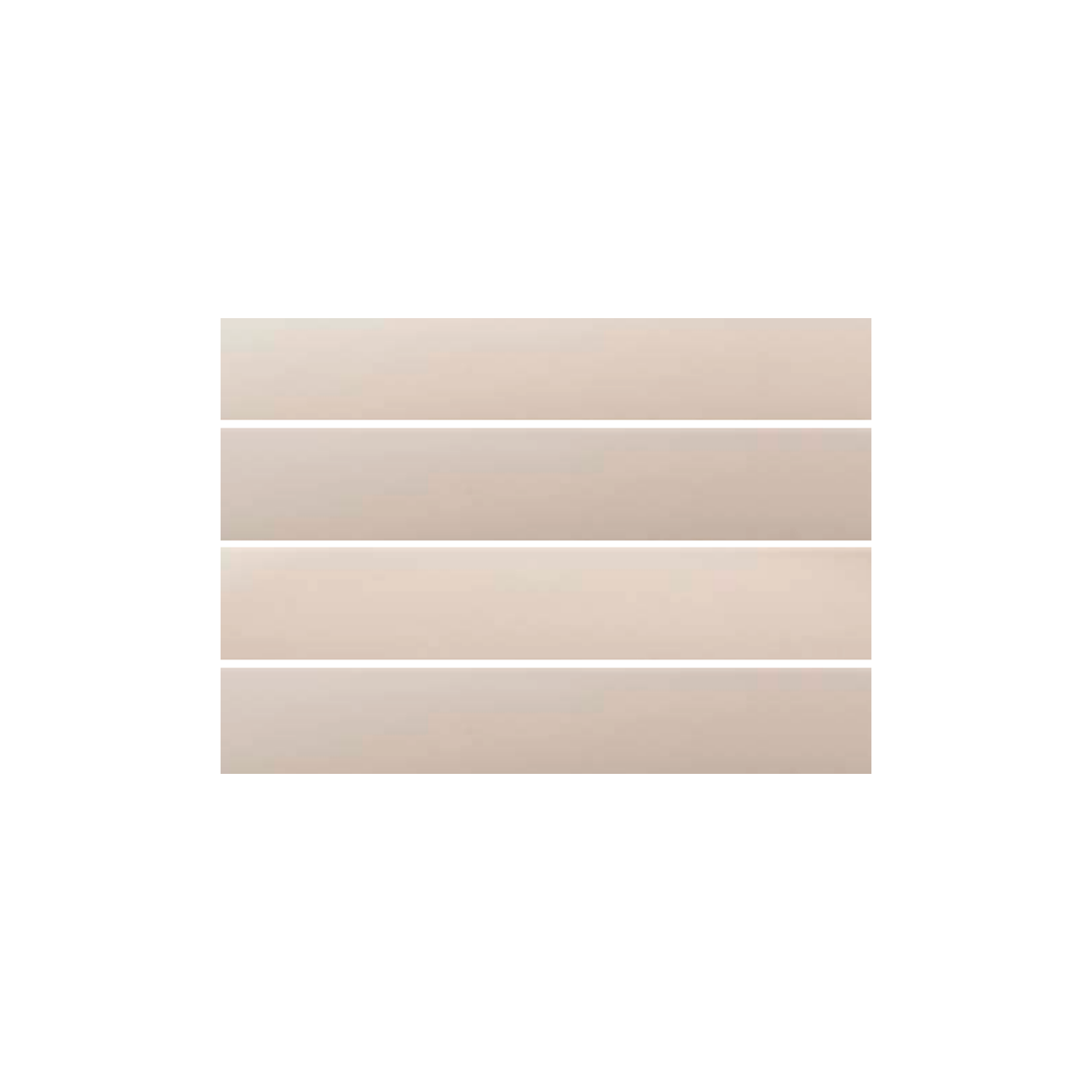 Four horizontal rectangles in the Pigmento - Beige color are stacked vertically on a white background, evenly spaced apart.
