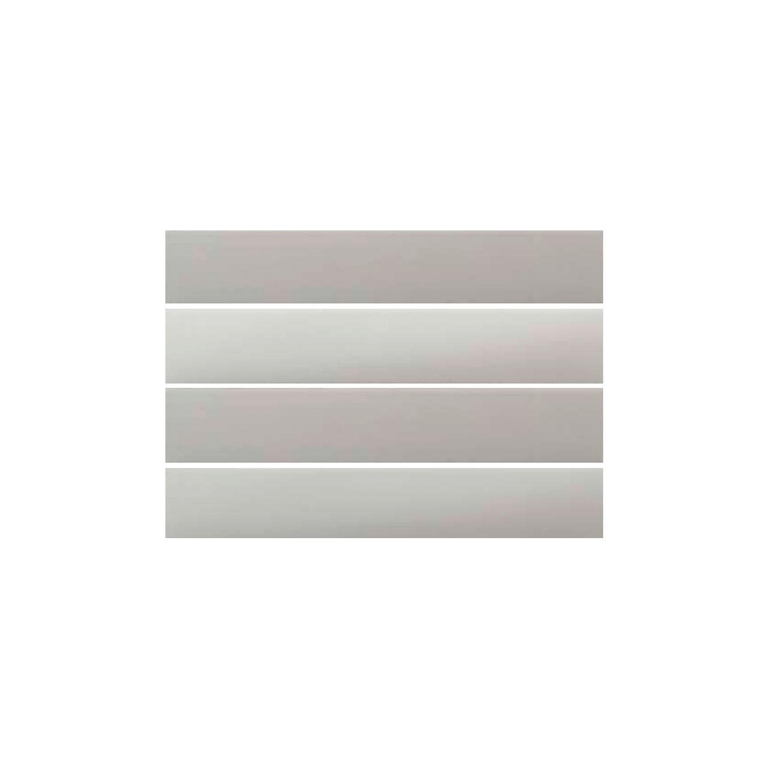 Four horizontal, evenly spaced, Pigmento - Grigio light gray rectangular bars are stacked vertically on a plain white background.