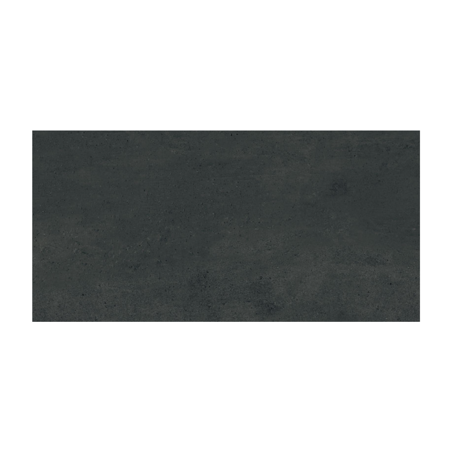 A rectangular, black textured tile from the Simply Modern collection displayed against a white background.