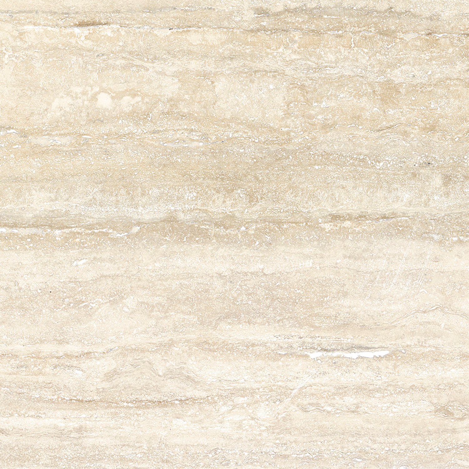 Travertino Al Contro - Bianco Al Contro showcases a light beige marble surface with subtle horizontal streaks and natural stone texture, highlighted by varying shades of cream, tan, and white throughout.