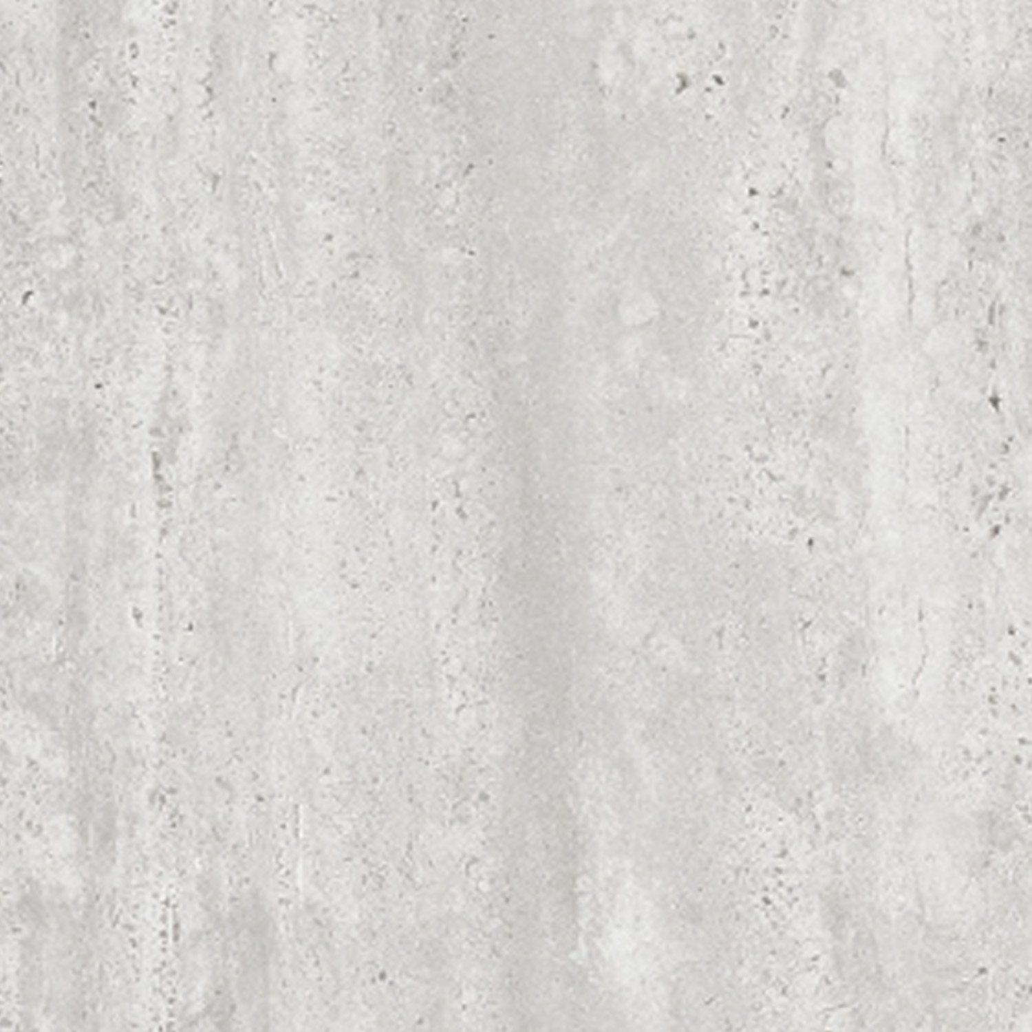Travstone - Silver is a light gray concrete-look surface featuring a slightly rough texture, subtle vertical streaks, and fine specks throughout. Its overall aesthetic is industrial, plain, and minimalistic.