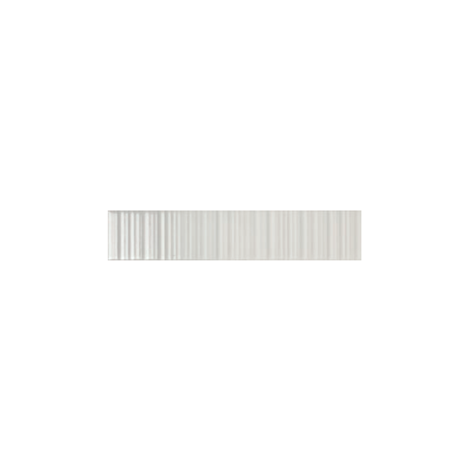 A small, rectangular metallic object with evenly spaced vertical lines—likely a strip of staples—rests on a plain white background, matching the Vibrant - White product theme.
