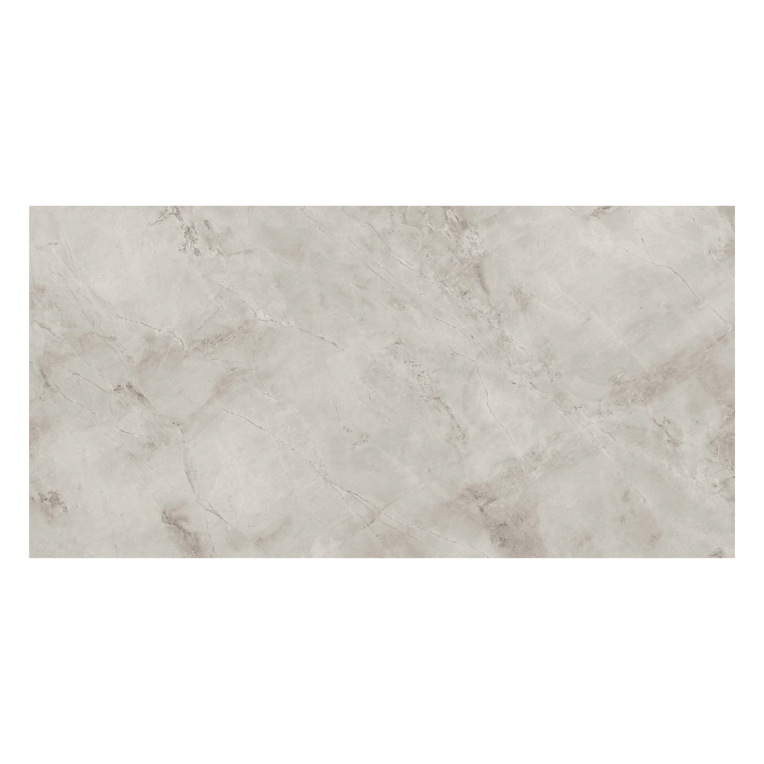 White Cloud is a rectangular slab of light gray marble with subtle white and brown veins, featuring a smooth, polished surface.