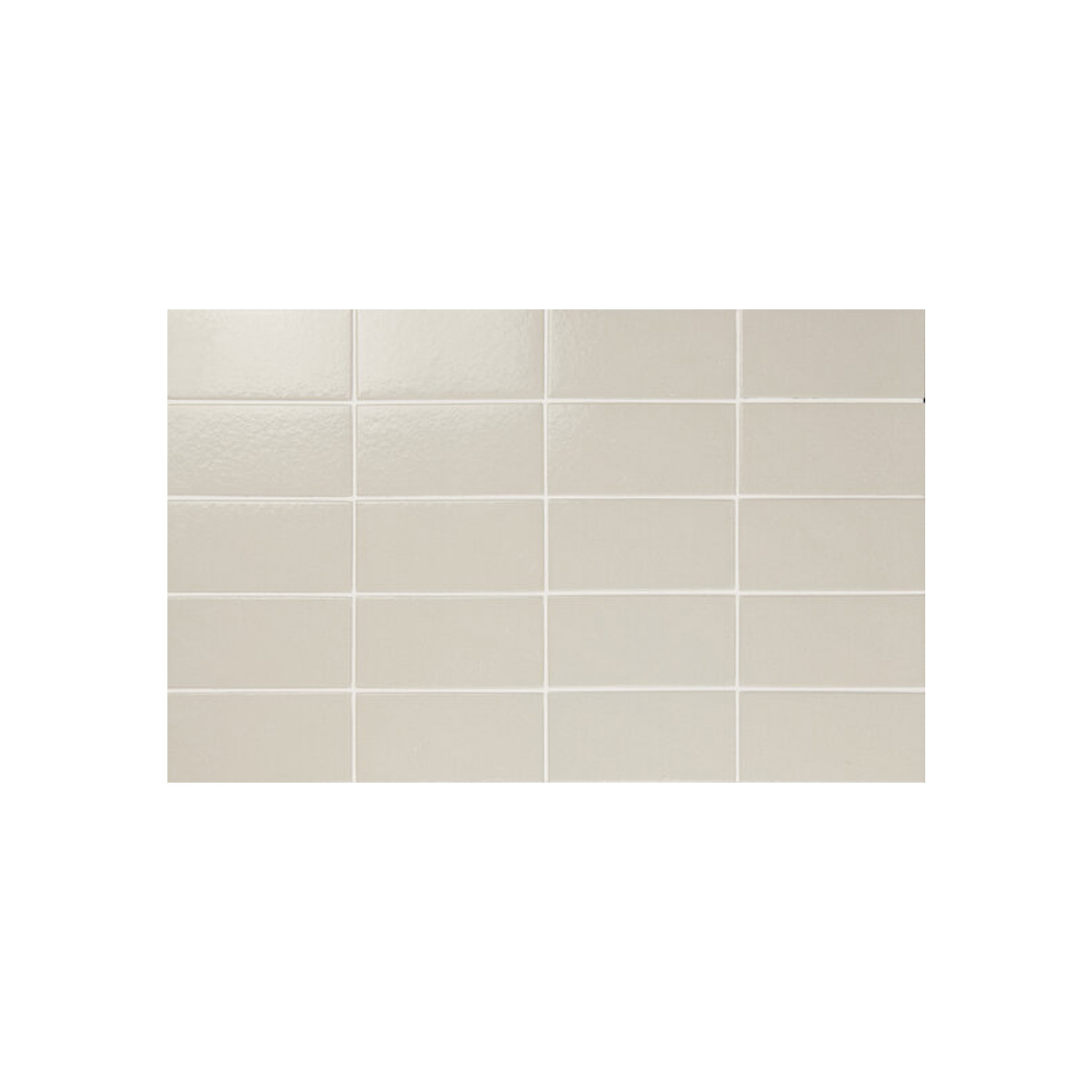 A grid of 18 rectangular Arka - Arka Bone off-white ceramic tiles with subtle texture, arranged in three rows and six columns against a white background.