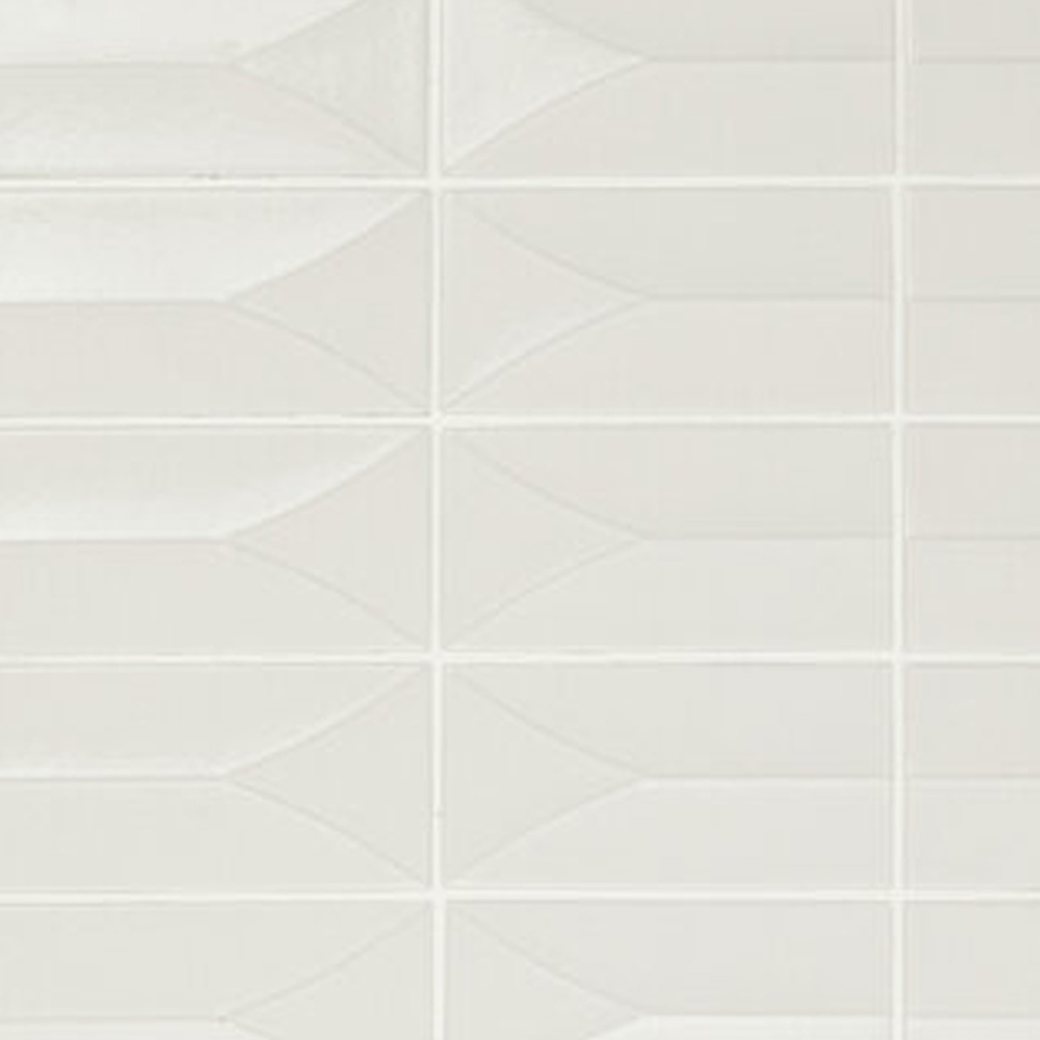 Arka - Forma White tiles, featuring a glossy white finish and a subtle geometric pattern, are arranged in a grid on the wall to create a modern and clean look.