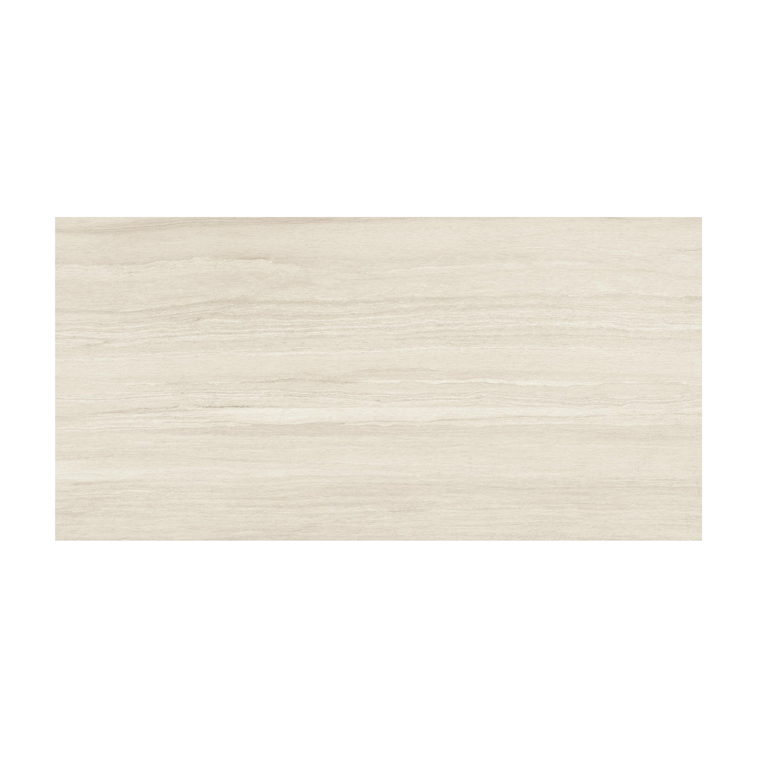 Marvel T - Stone Veil is a rectangular beige tile featuring subtle horizontal streaks and a smooth, matte finish. Its design mimics natural wood grain, offering a neutral and modern look that is ideal for both flooring and wall applications.