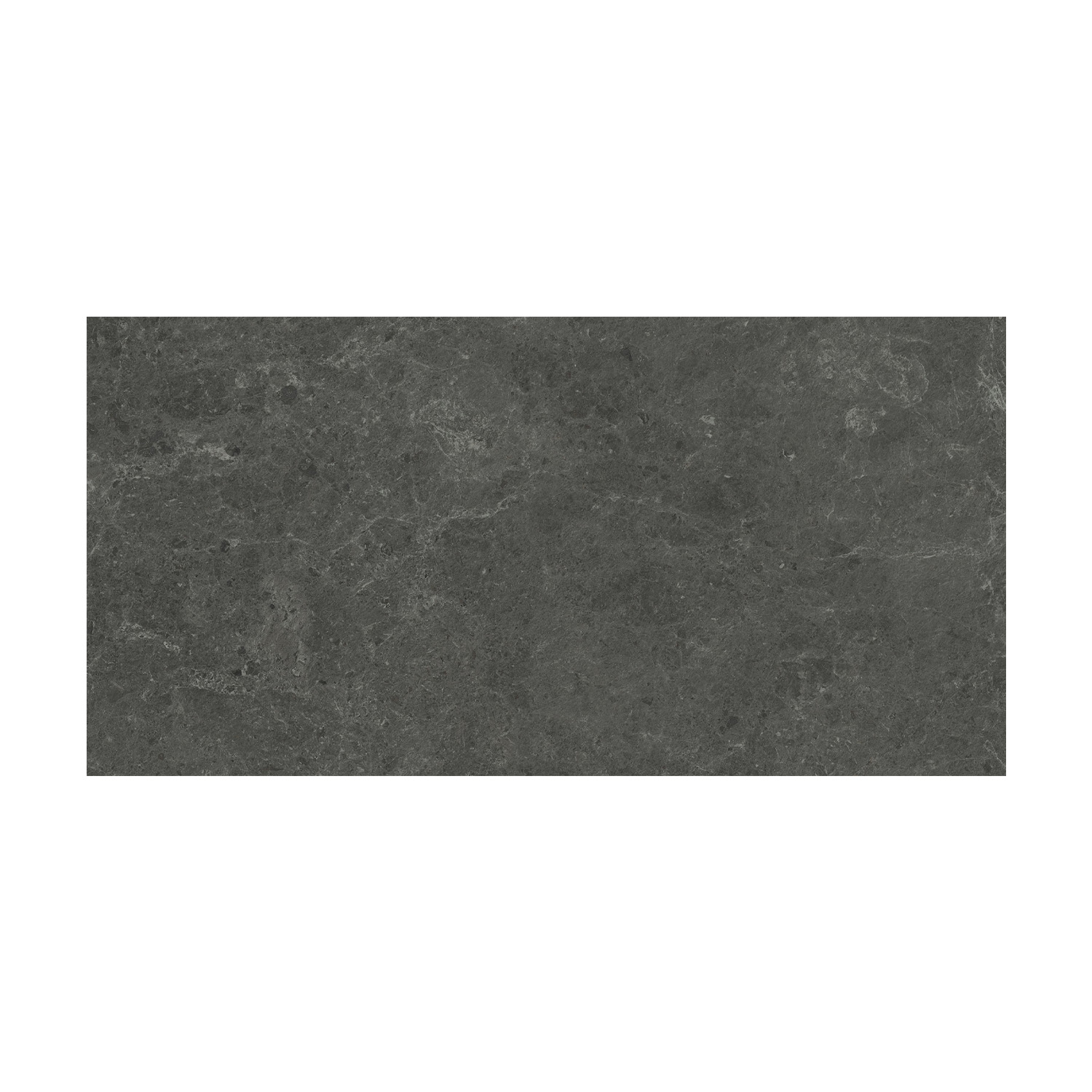 A rectangular Nyra - Charcoal tile in dark gray with a subtle marbled texture, displayed against a plain white background.