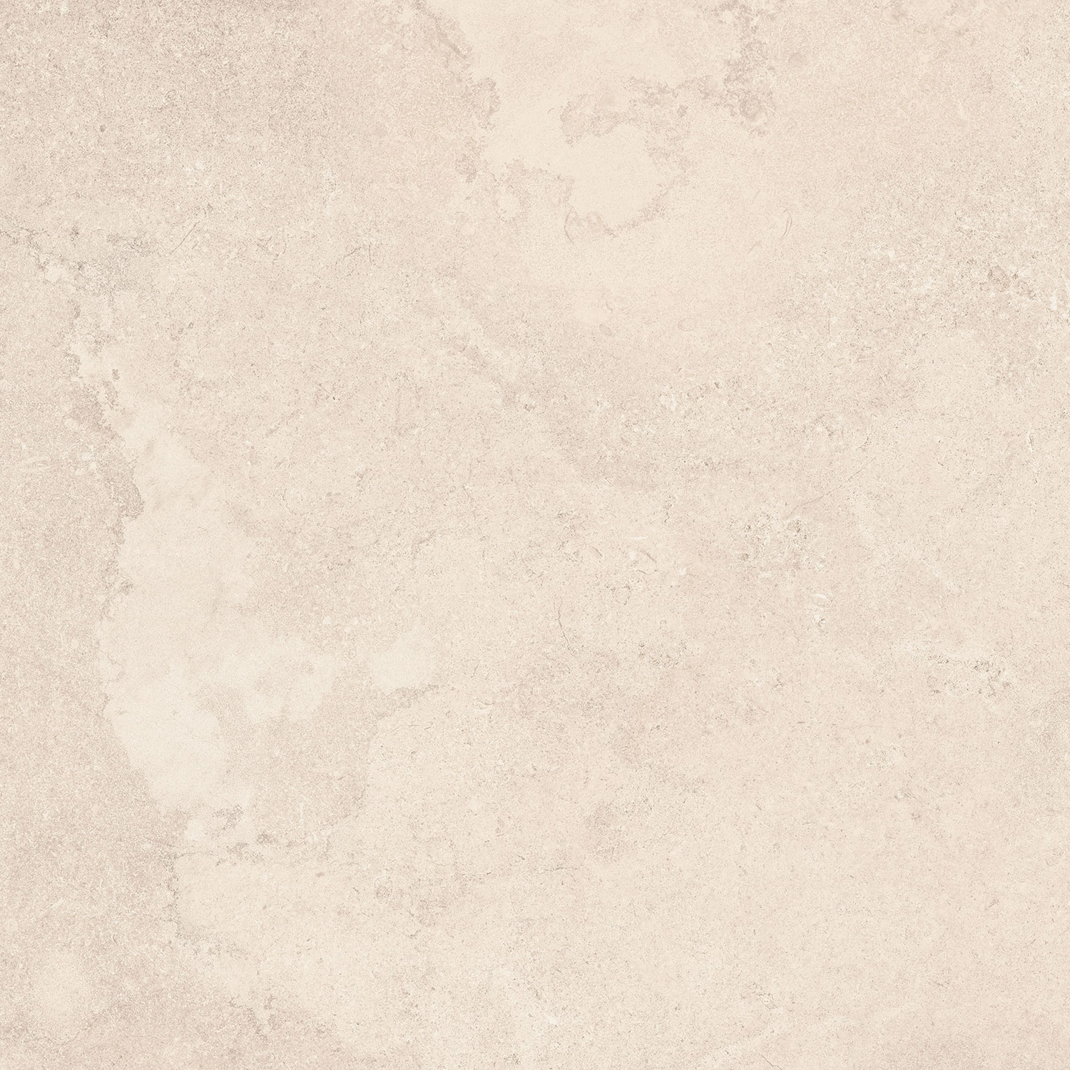 A close-up, top-down view of Portland Rock - Ivory tile or flooring, featuring subtle, marbled organic textures, soft cream tones, and faint cloud-like mineral patterns across its light beige natural stone surface.
