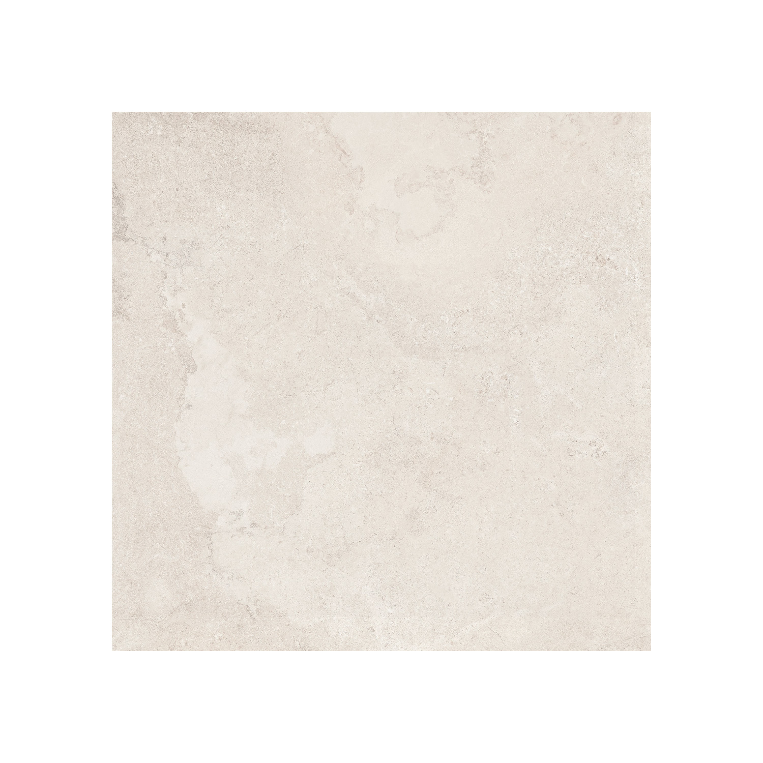 A square, light beige "Portland Rock - White" tile with a subtle, mottled texture resembling natural stone, centered on a plain white background.