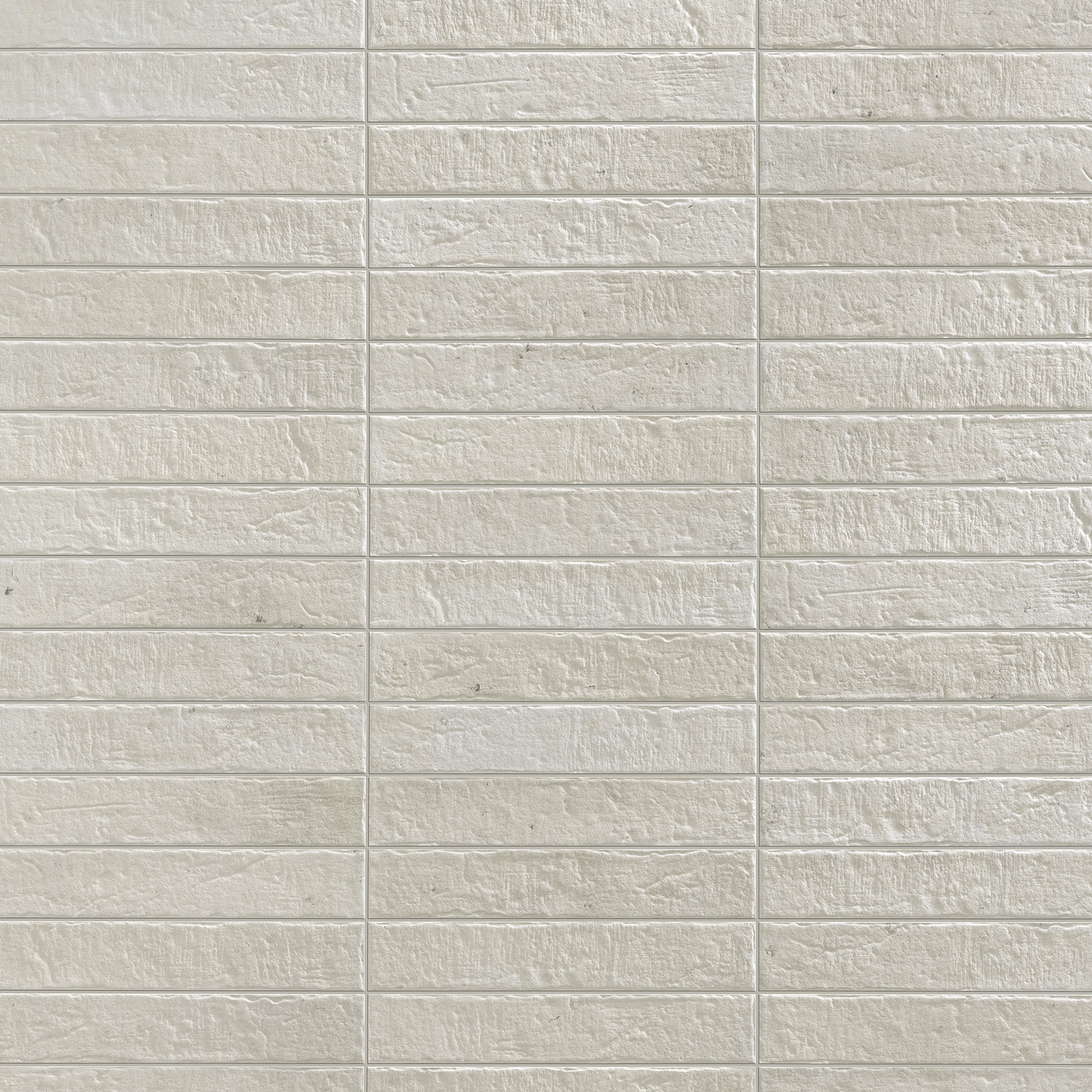 Tyrrhenia - Bone features a white textured surface with a repeating pattern of horizontal and vertical grooves forming a grid-like design, where each rectangular section has a rough, stone-inspired appearance.