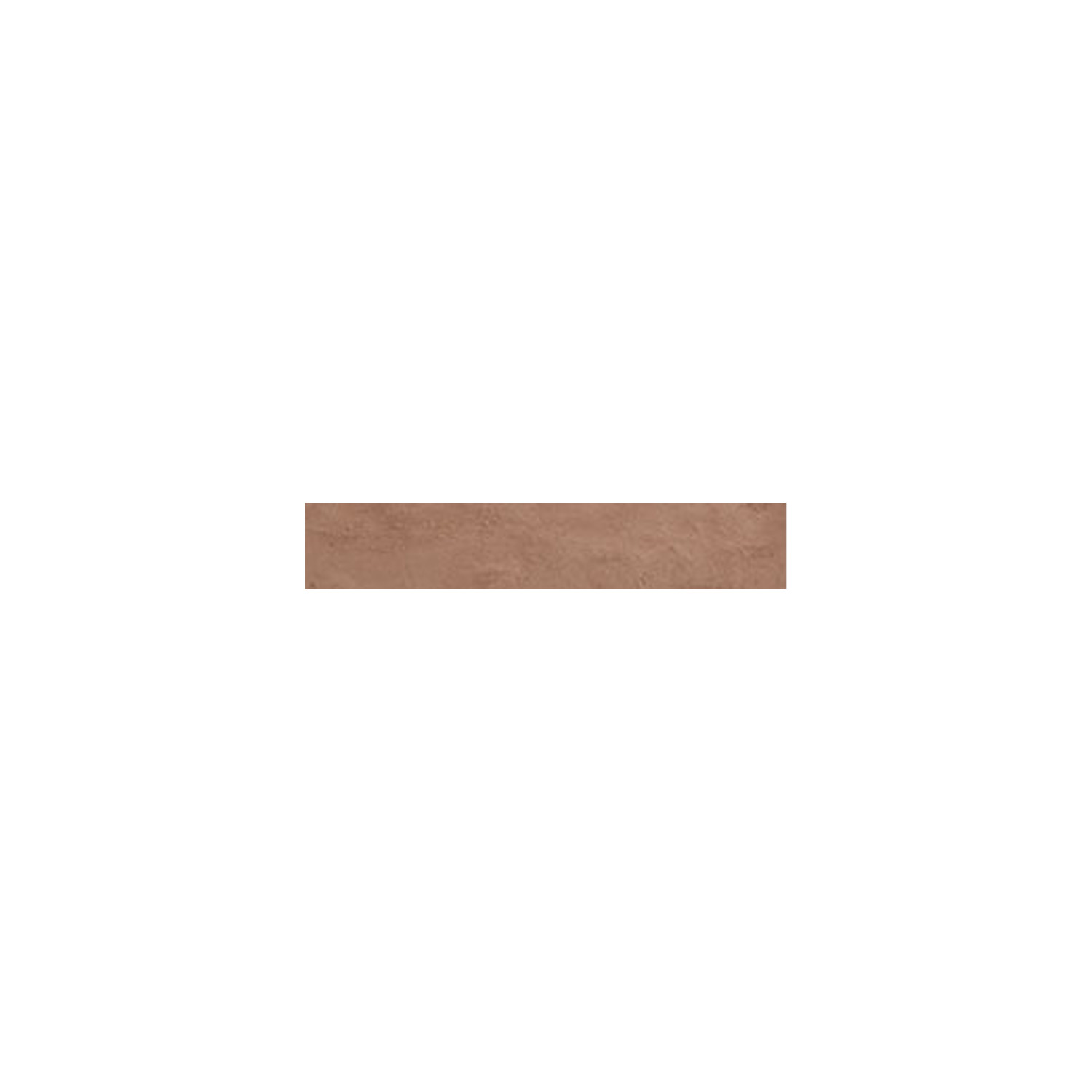 A horizontal clay-brown rectangular strip, named "Tyrrhenia - Clay," centered on a white background.