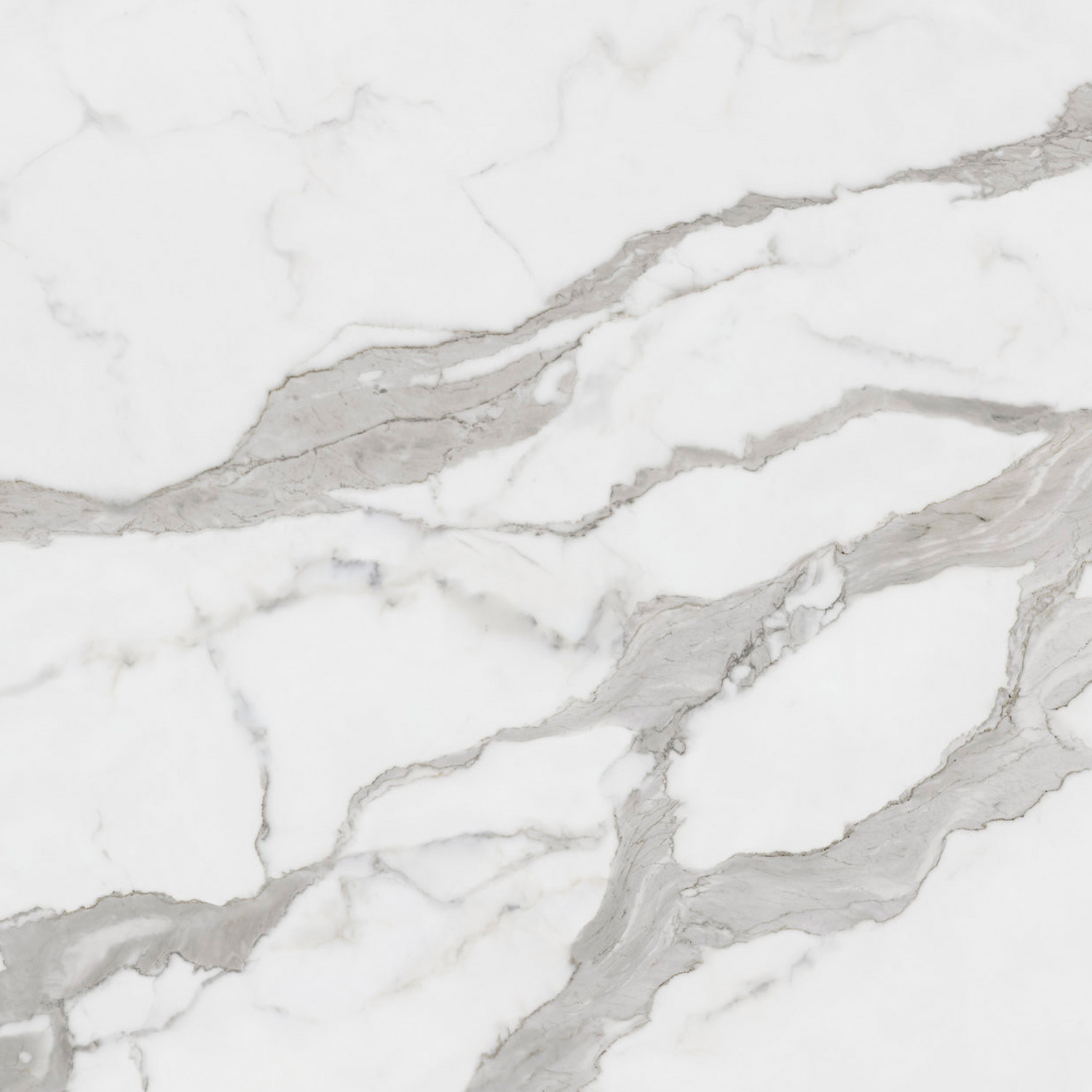Bernini Classico features a white marble surface adorned with light gray and beige veining patterns running diagonally across. Its smooth, polished texture offers a clean, elegant, and natural appearance.