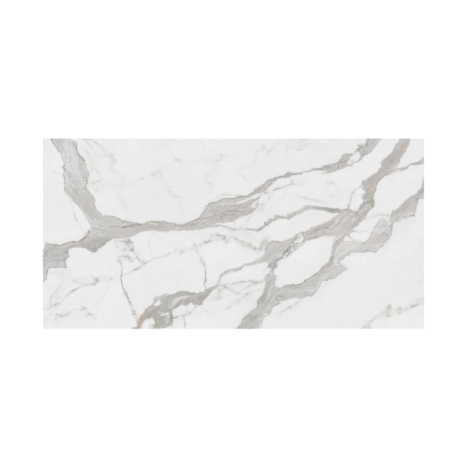 Bernini Classico features a white marble surface with gray veining running diagonally, creating an elegant and natural stone pattern.